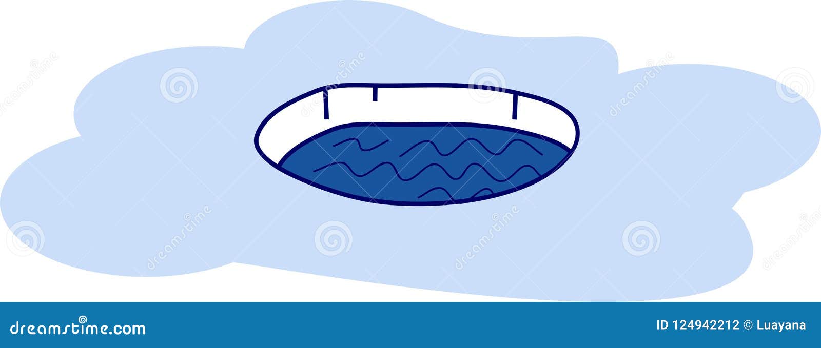 Download Cartoon Ice-hole On White Background Stock Vector ...