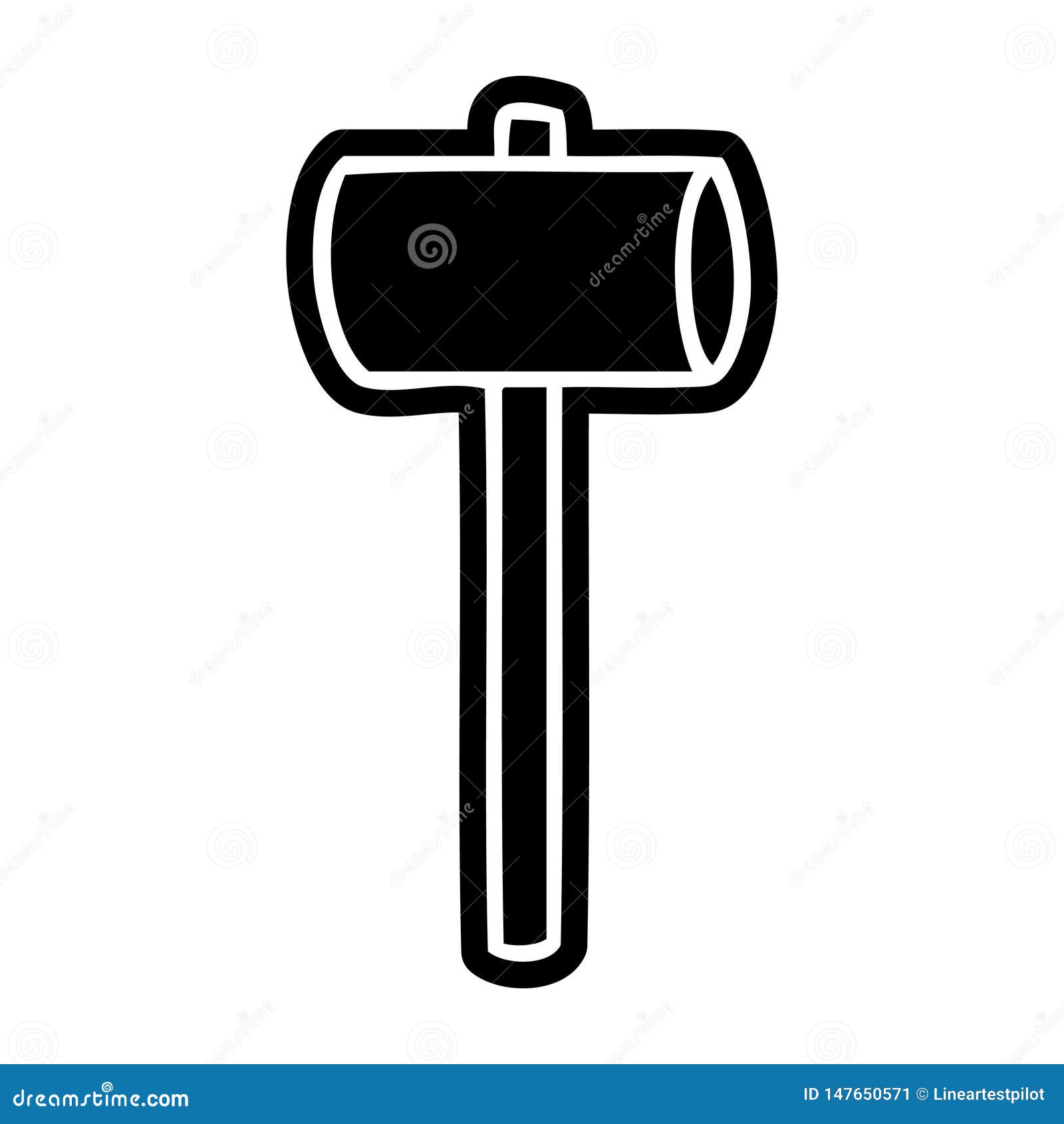 Mallet Clip Art Vector Illustartion Isolated 198289663