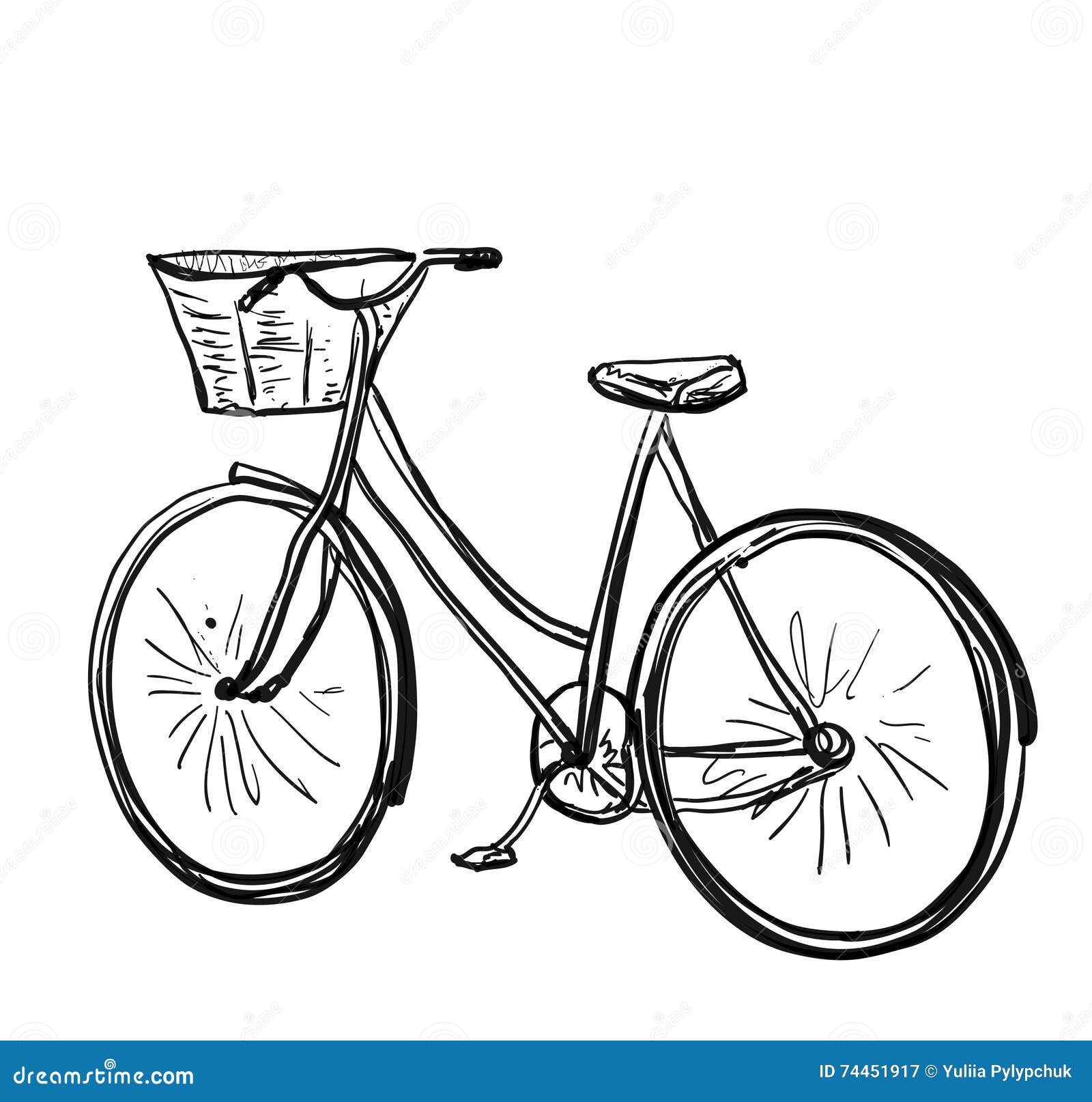 Cartoon Illustration of Bicycle Stock Vector - Illustration of drawn,  sport: 74451917