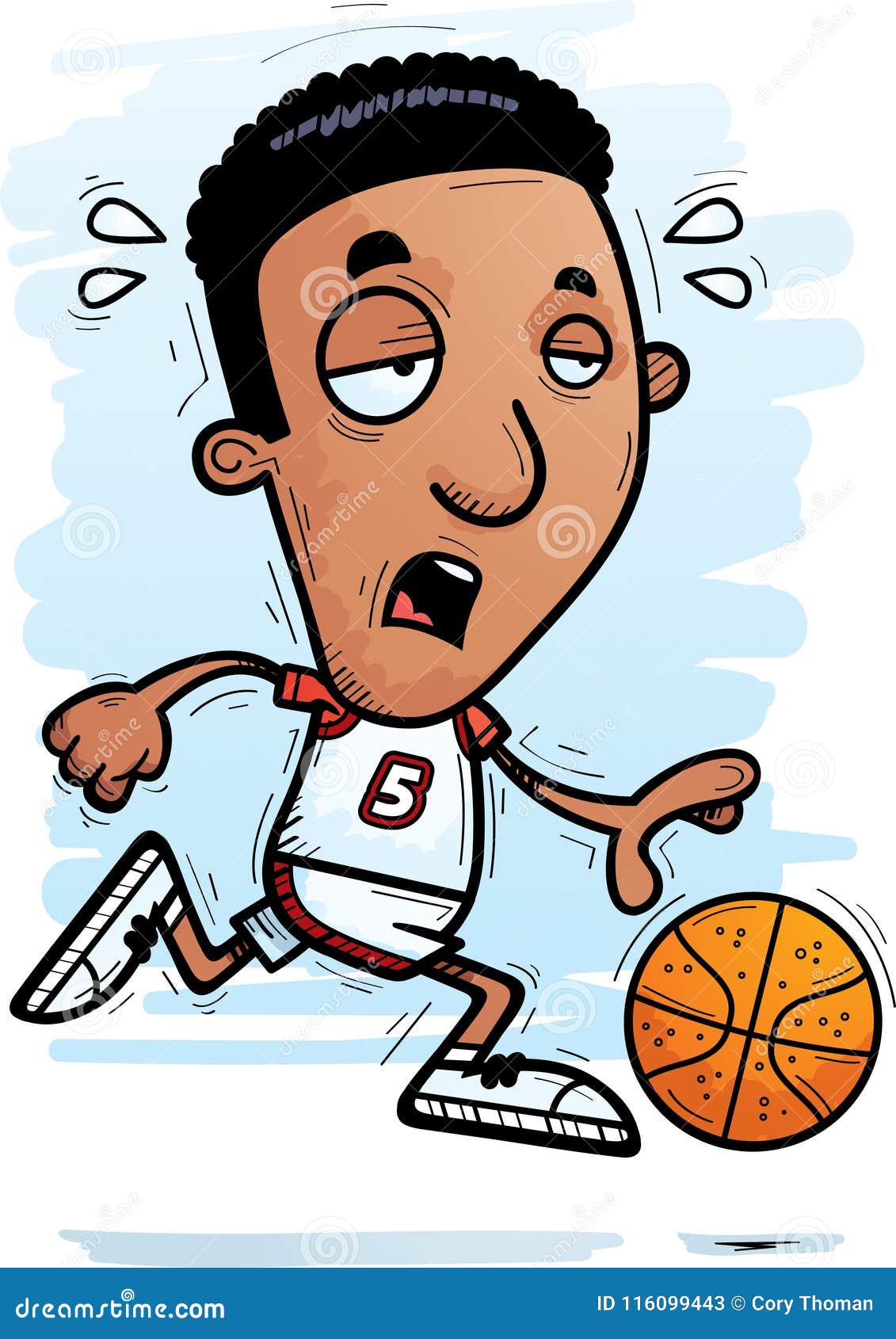 Exhausted Cartoon Black Basketball Player Stock Vector - Illustration of  doodle, jogging: 116099443