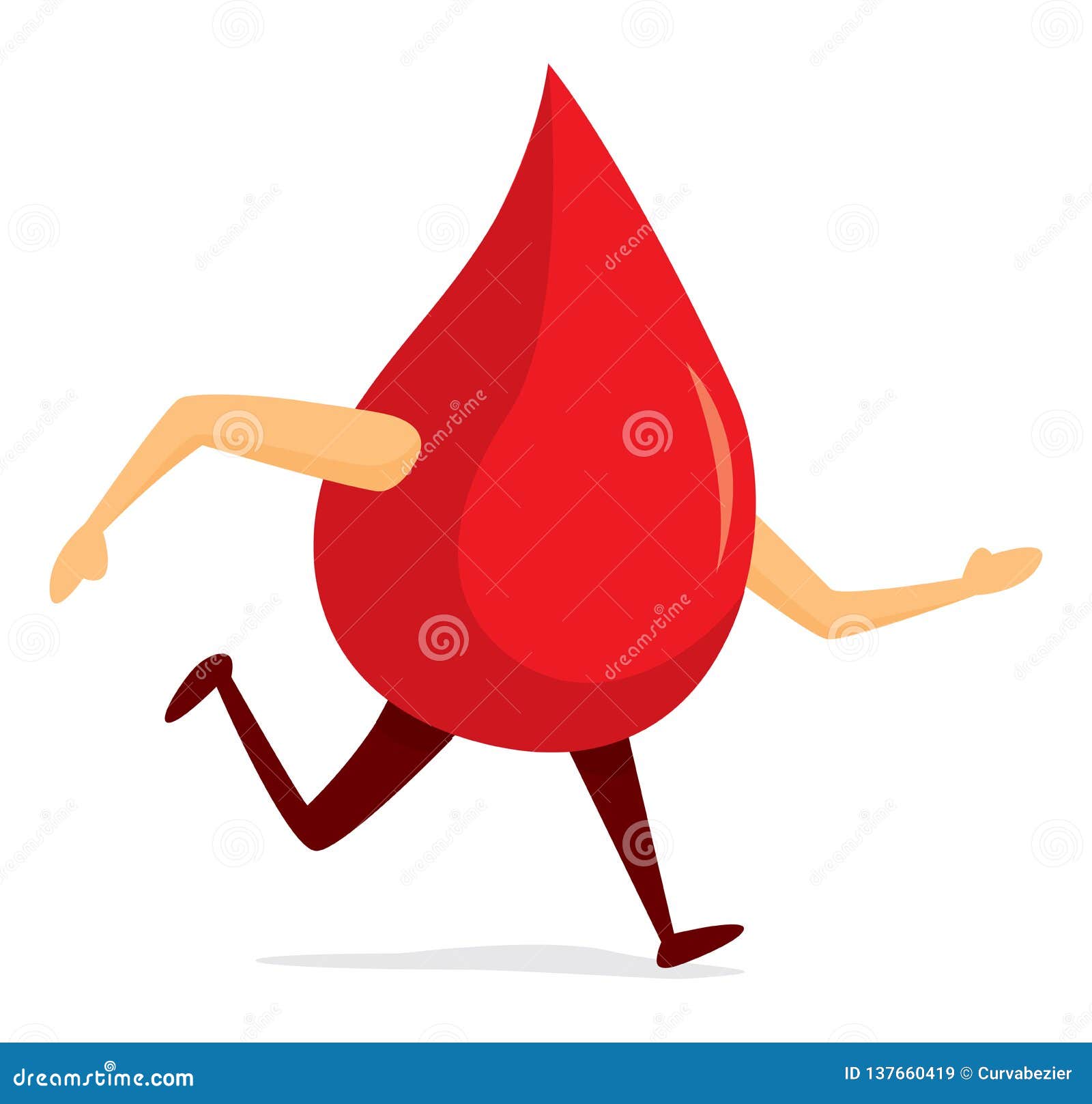 blood drop running fast