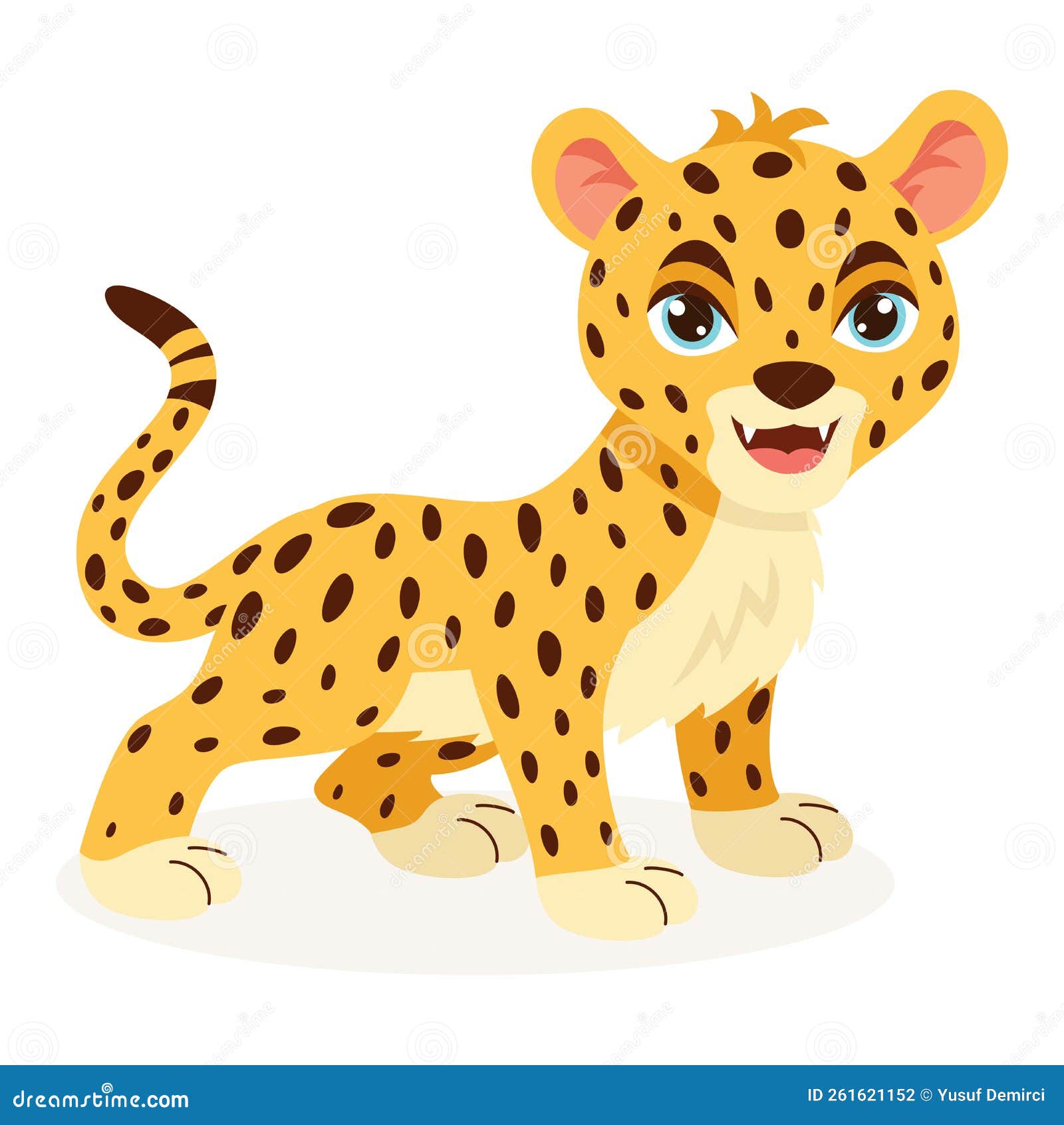 Cartoon Illustration of a Cheetah Stock Illustration - Illustration of ...