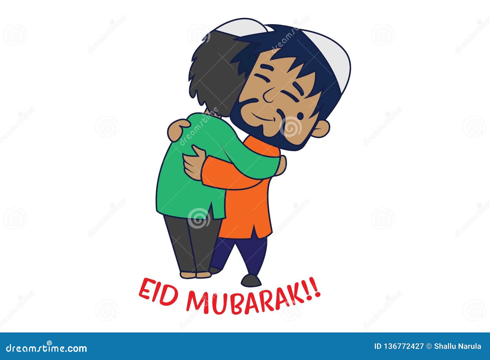 Cartoon Illustration of Cute Muslim Man. Stock Illustration - Illustration  of human, expression: 136772427