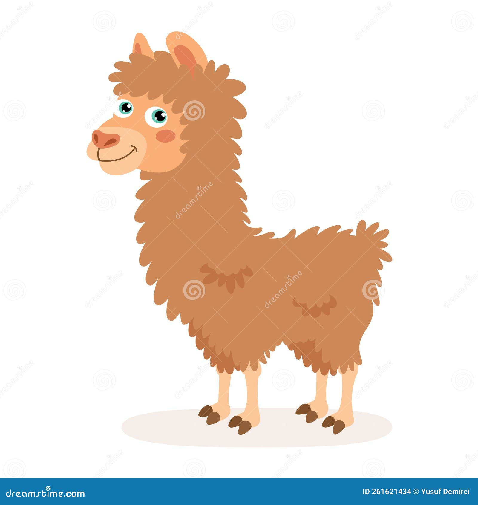 Cartoon Illustration of a Llama Stock Illustration - Illustration of ...