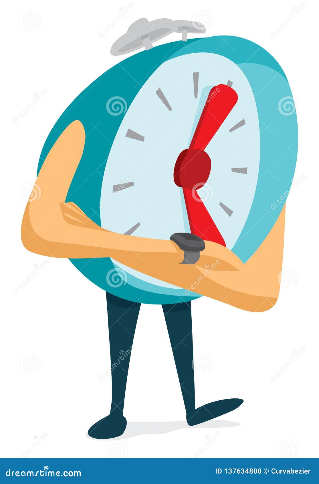 Impatient Alarm Clock Waiting or Checking Time Stock Vector - Illustration  of offended, clock: 137634800