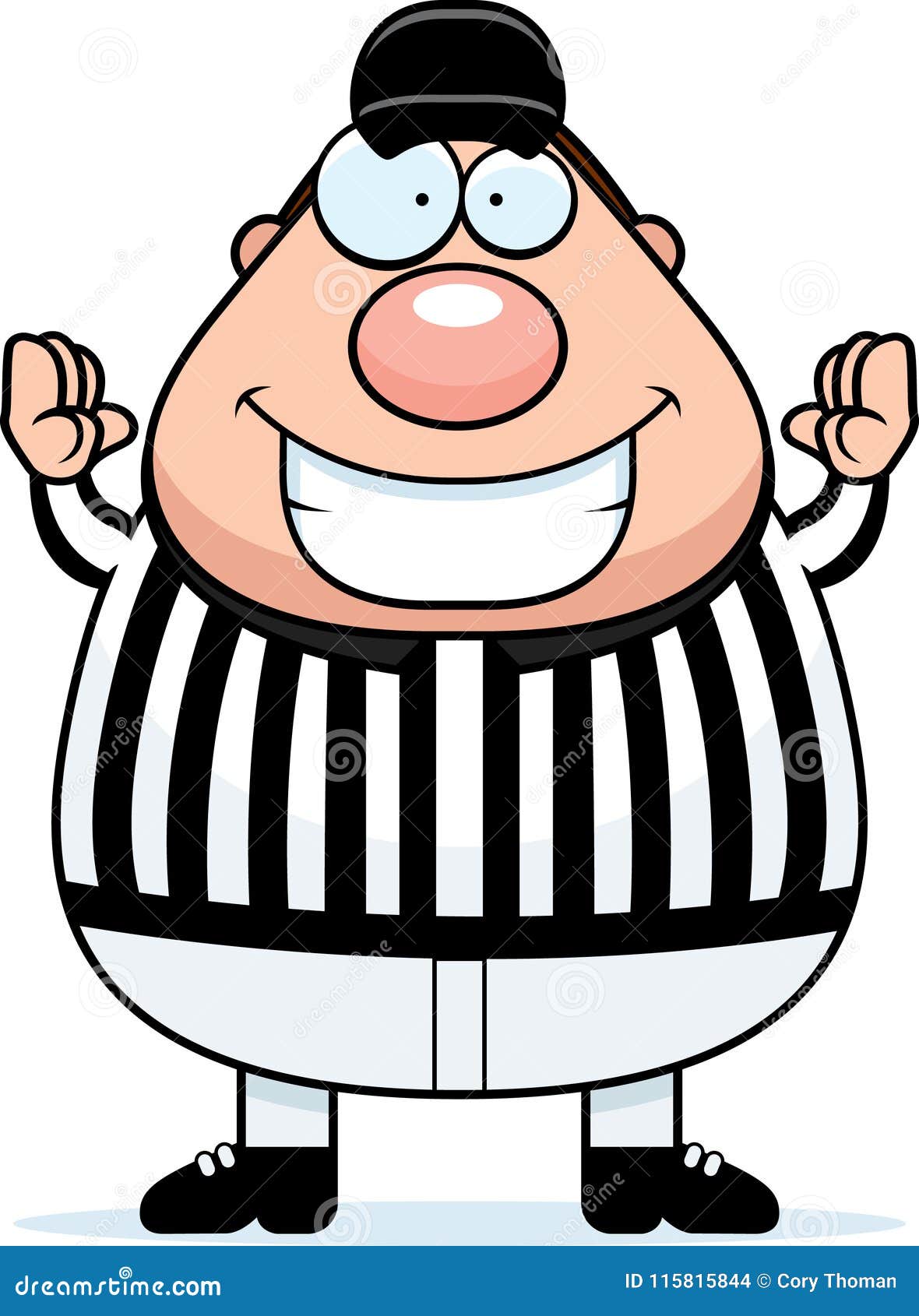 Cartoon Referee Touchdown stock vector. Illustration of happy 115815844