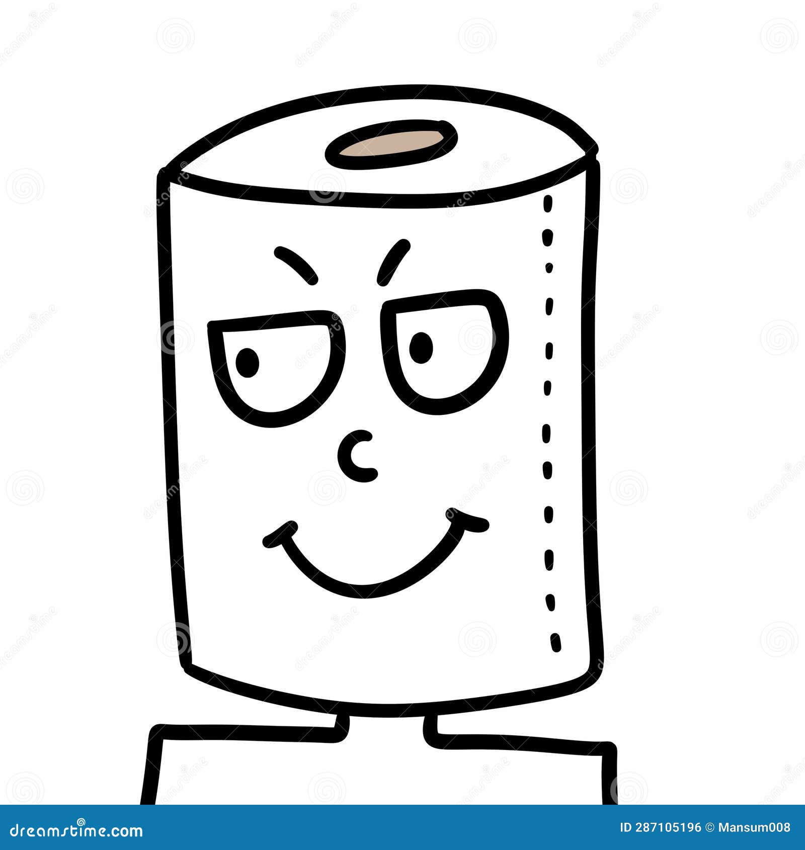 A Cartoon Illustration Of A Toilet Paper Roll Stock Illustration a-cartoon-illustration-of-a-toilet-paper-roll-stock-illustration