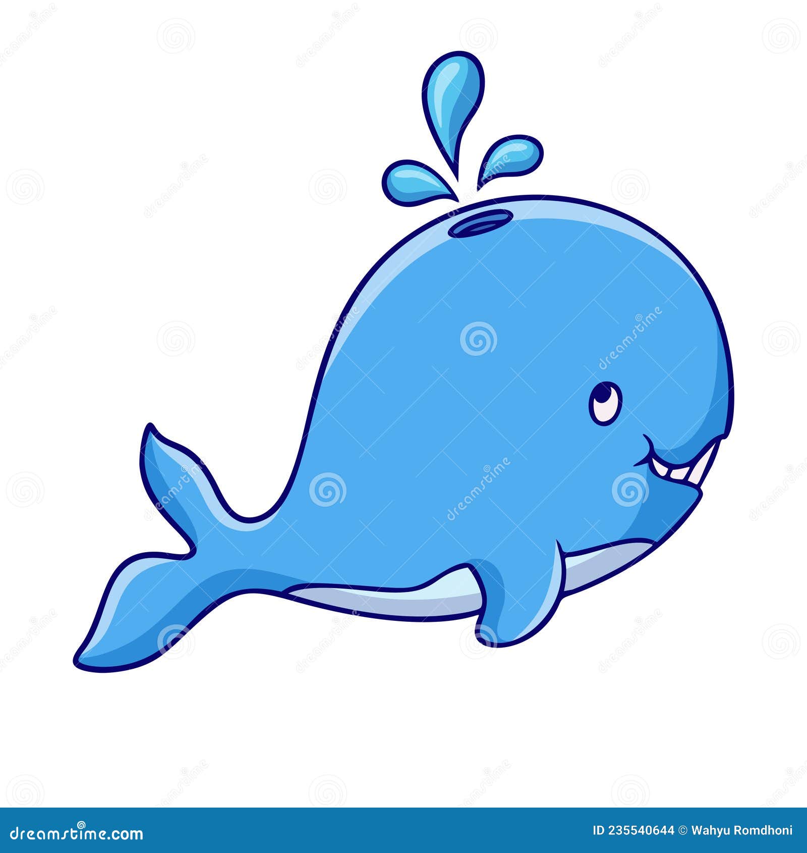 Cartoon illustration whale stock illustration. Illustration of adorable ...