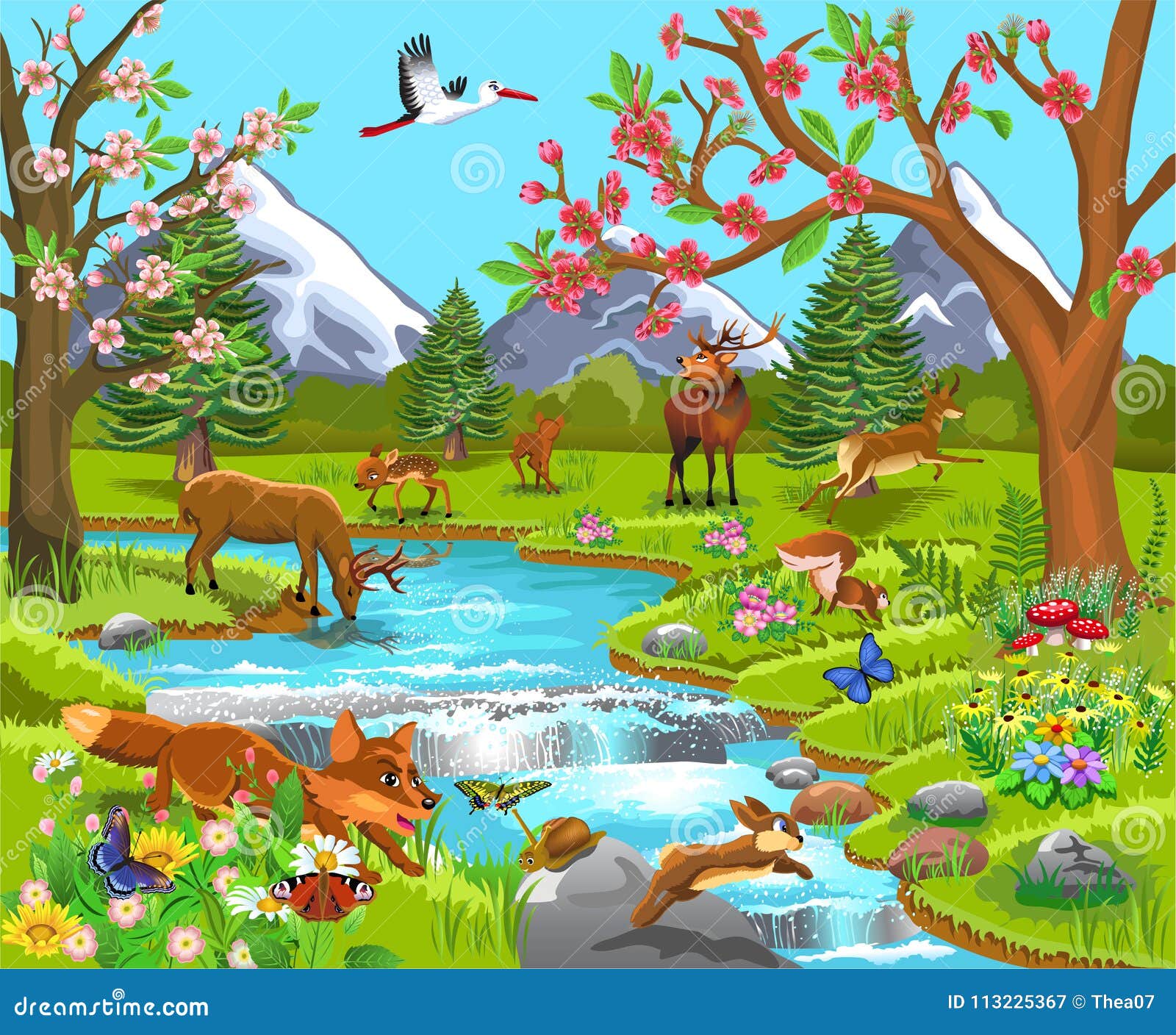 Сказка о жизни животных весной. Весенний лес с животными для детей. Весенний лес для детского сада.