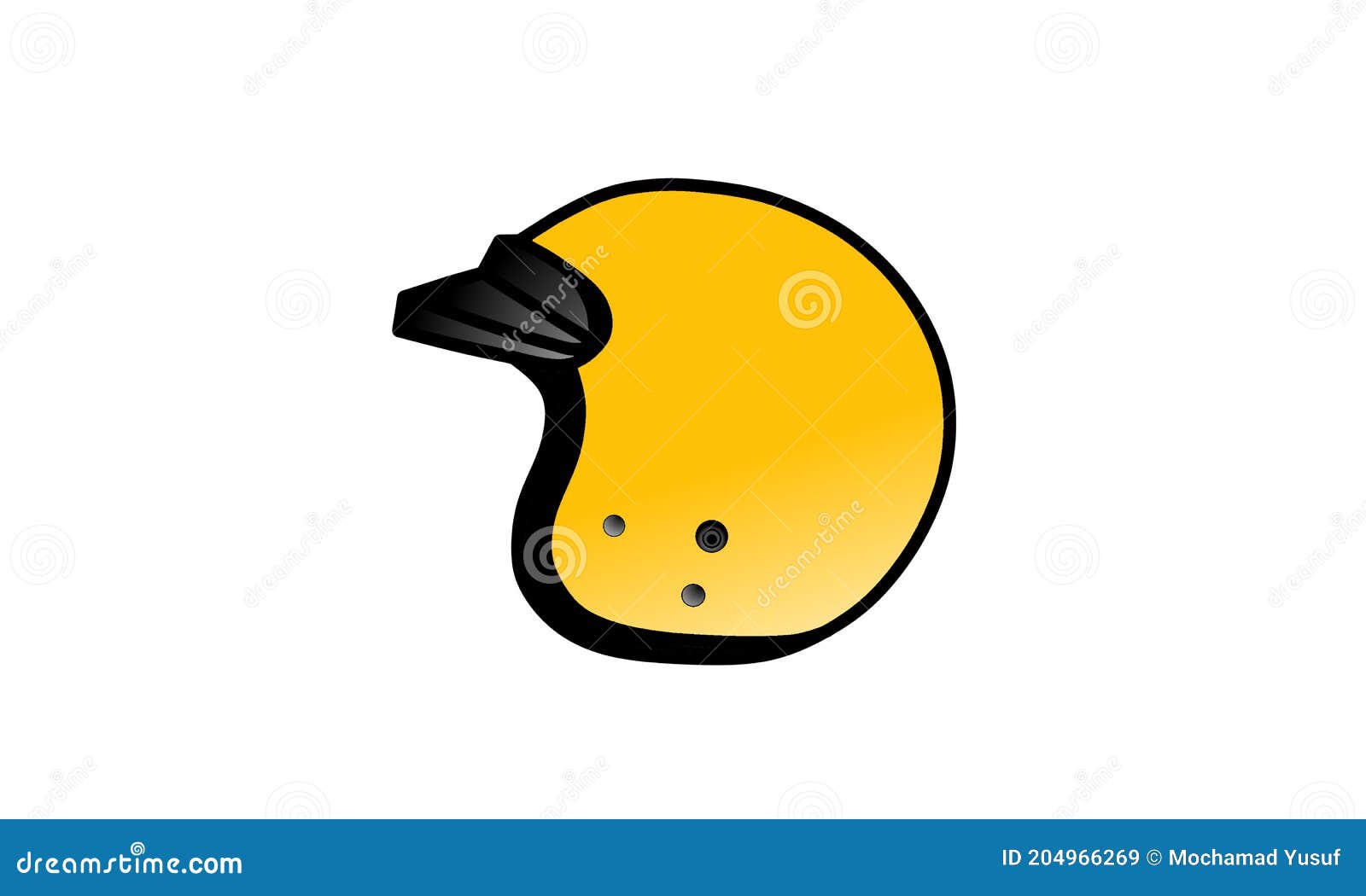 Yellow classic helmet stock vector. Illustration of brand 204966269