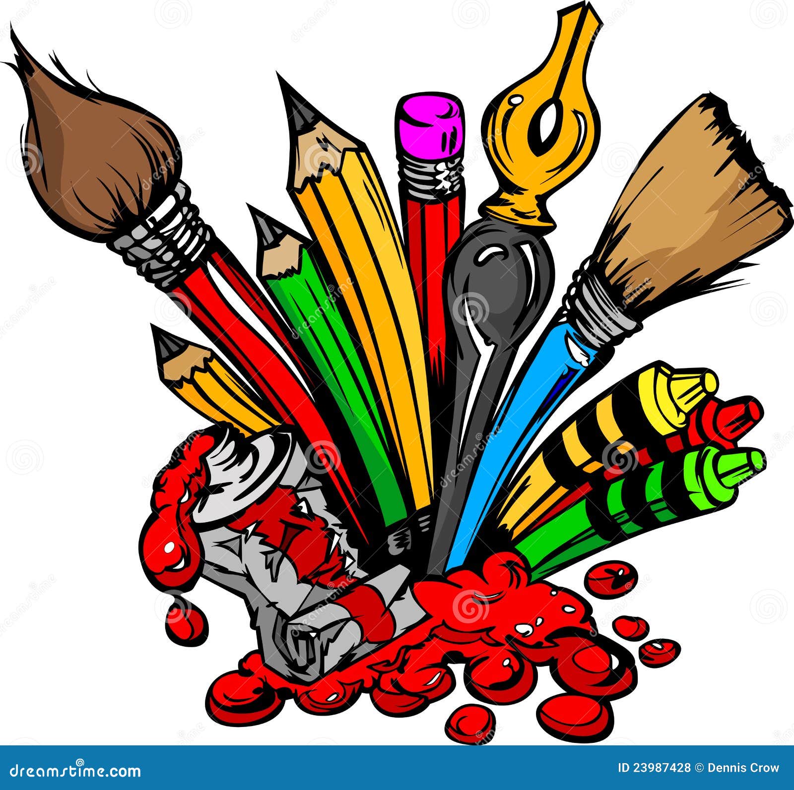 Hand drawn set of artist tools doodle. Art supplies in sketch style. Easel,  brushes, paint, pencils. Vector illustration isolated on white background.  8826776 Vector Art at Vecteezy