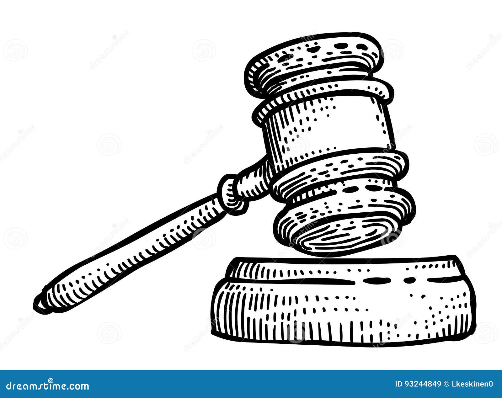 Cartoon Image of Law Icon. Judge Gavel Symbol Stock Vector - Illustration  of lawyer, black: 93244849
