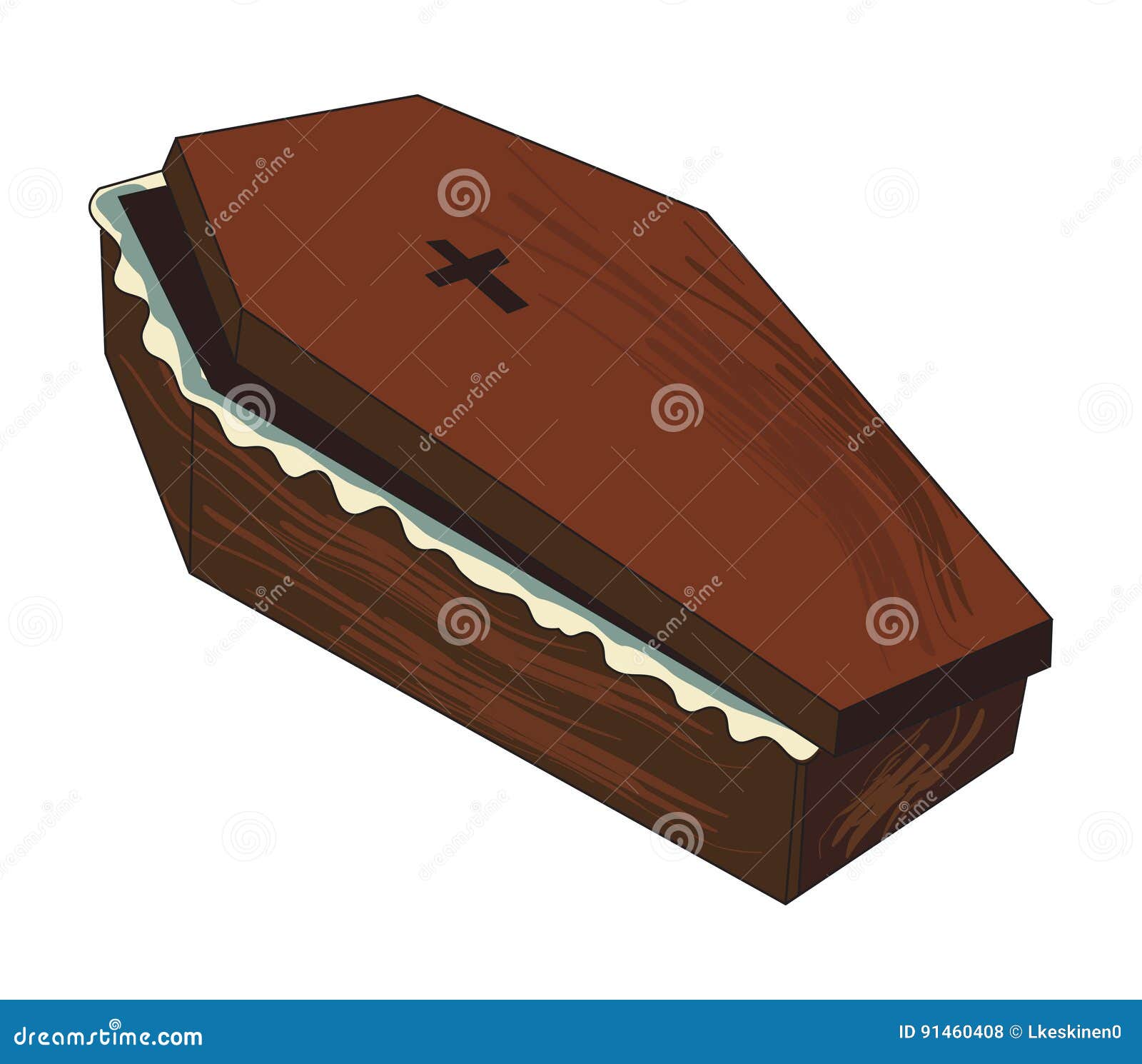 Cartoon Image of Spooky Coffin Stock Vector - Illustration of freehand
