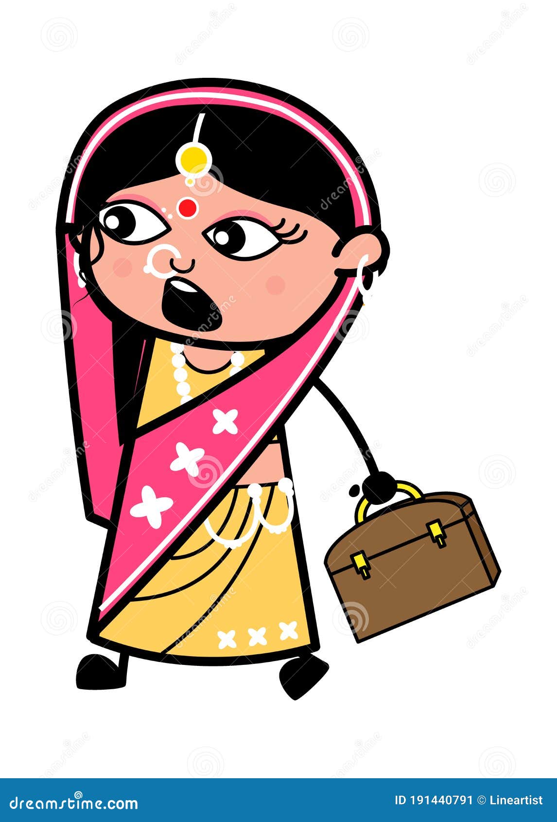 Cartoon Indian Woman Going To Office Stock Illustration - Illustration of life, funny: 191440791 Cartoon Indian Woman Going To Office Stock Illustration - Illustration of life, funny: 191440791
