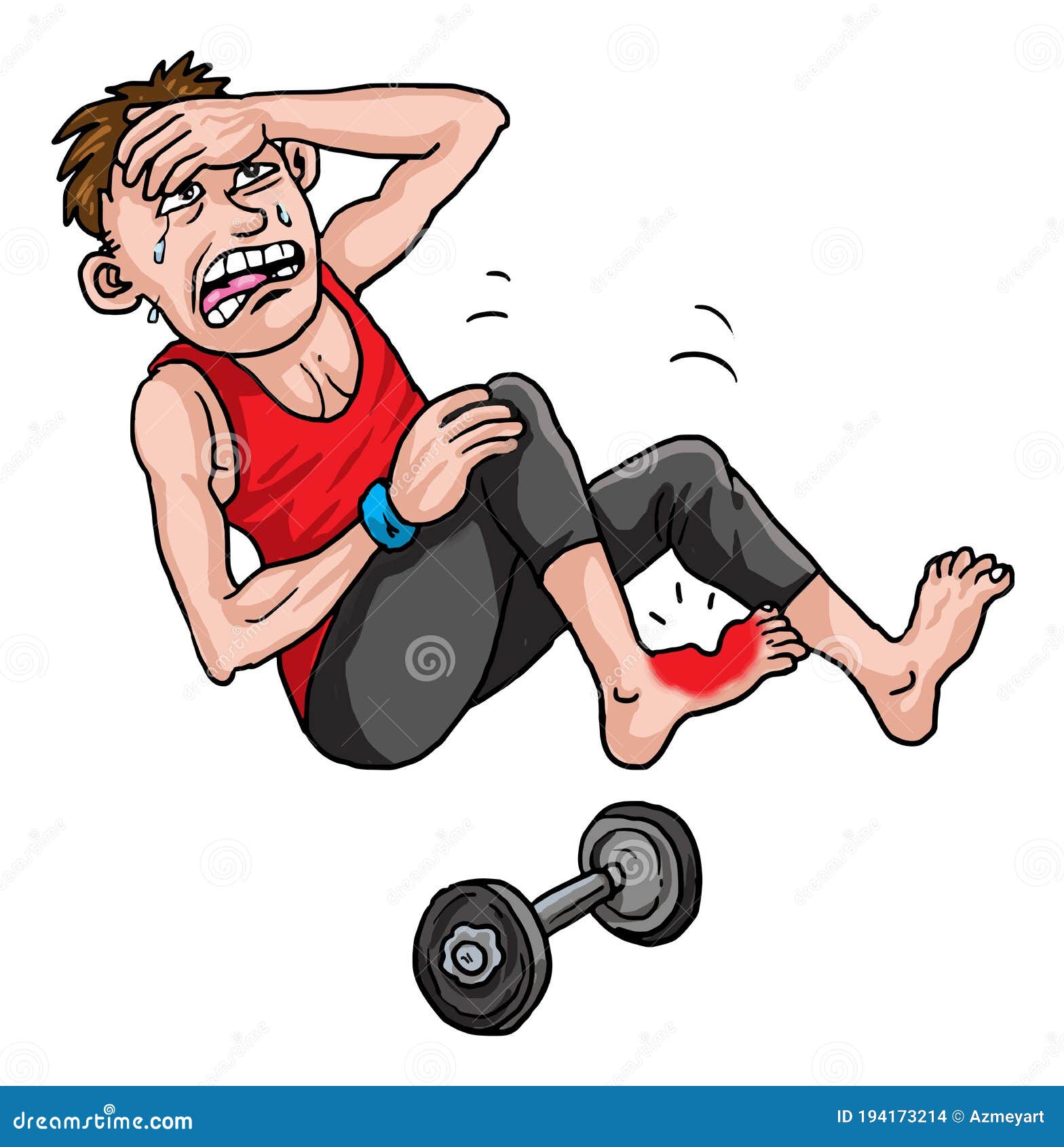 Cartoon of the Injured Man, Accident at the Gym Stock Vector - Illustration of knee, fitness: 194173214 Cartoon of the Injured Man, Accident at the Gym Stock Vector - Illustration of knee, fitness: 194173214