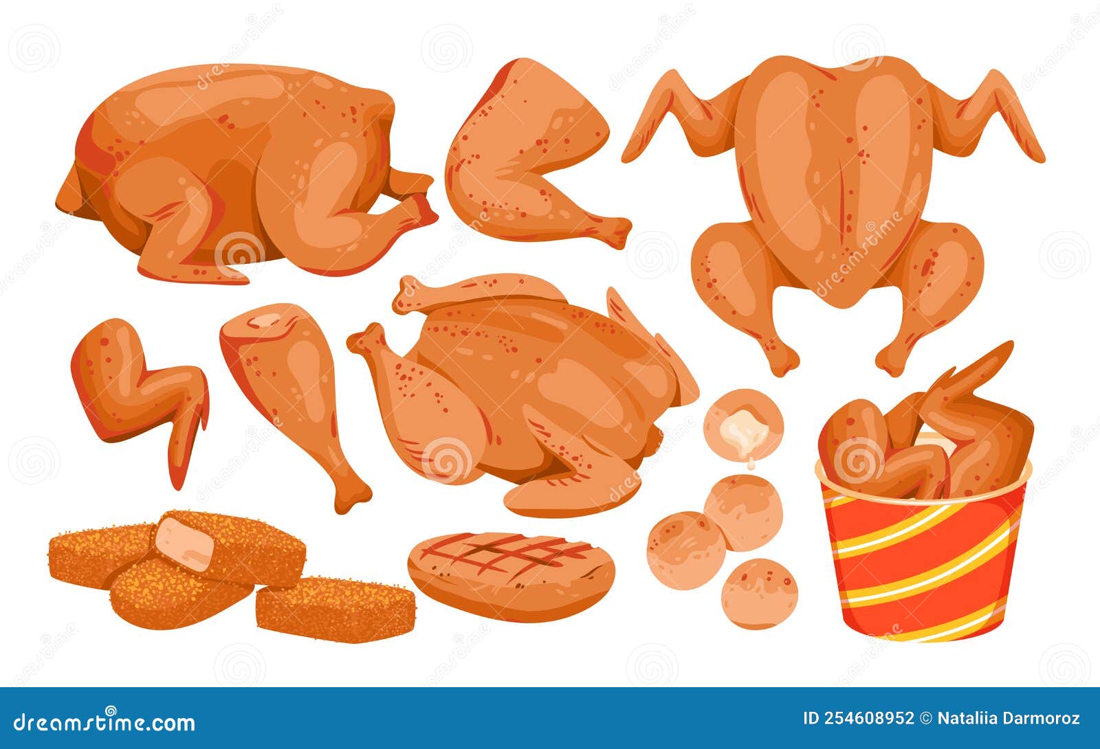Fillet Of Chicken Breast Healthy Food Vector Illustration On A White fillet-of-chicken-breast-healthy-food-vector-illustration-on-a-white