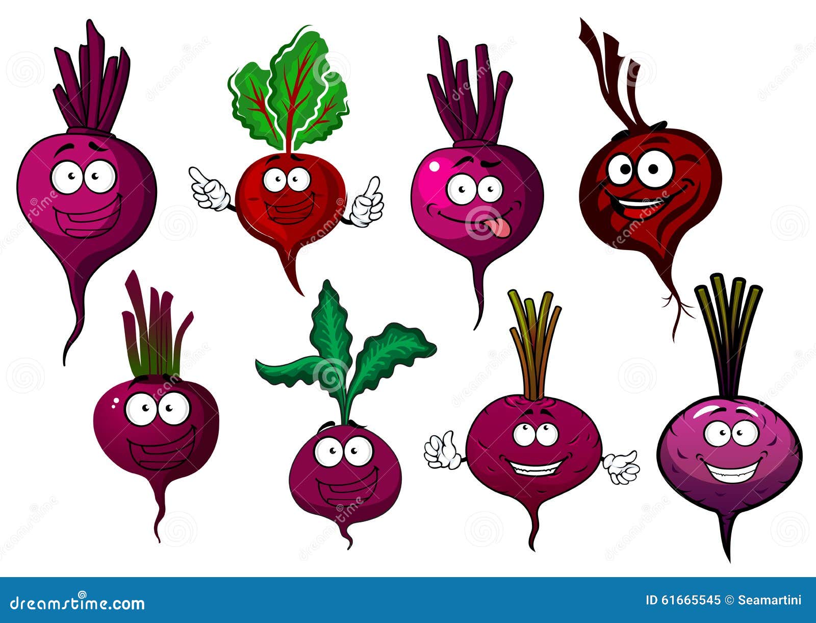 Cartoon Isolated Purple Beet Vegetables Stock Vector - Image: 61665545