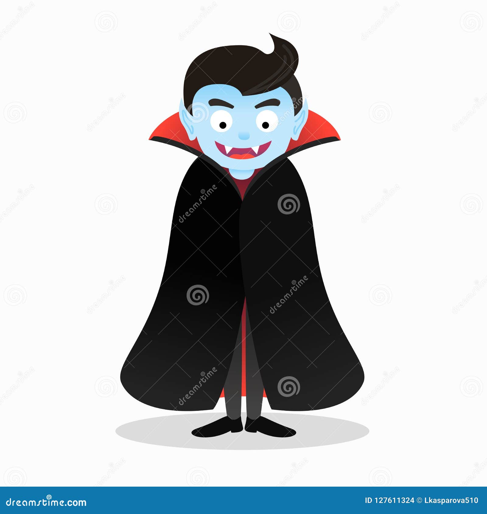 Cartoon Isolated Scary Vampire Character Illustration For Halloween Stock Vector Illustration Of Isolated Horror