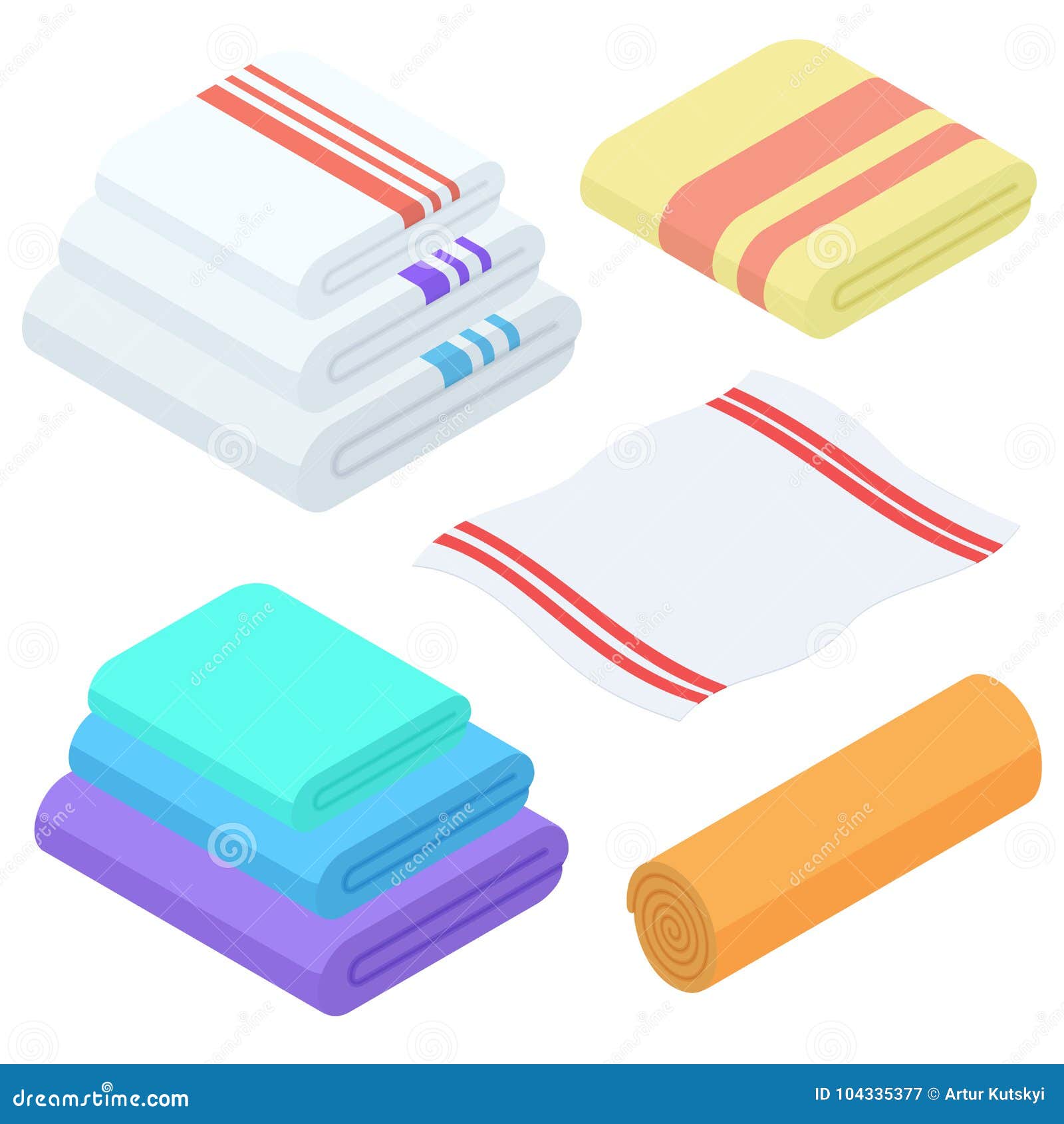 folded towel clipart