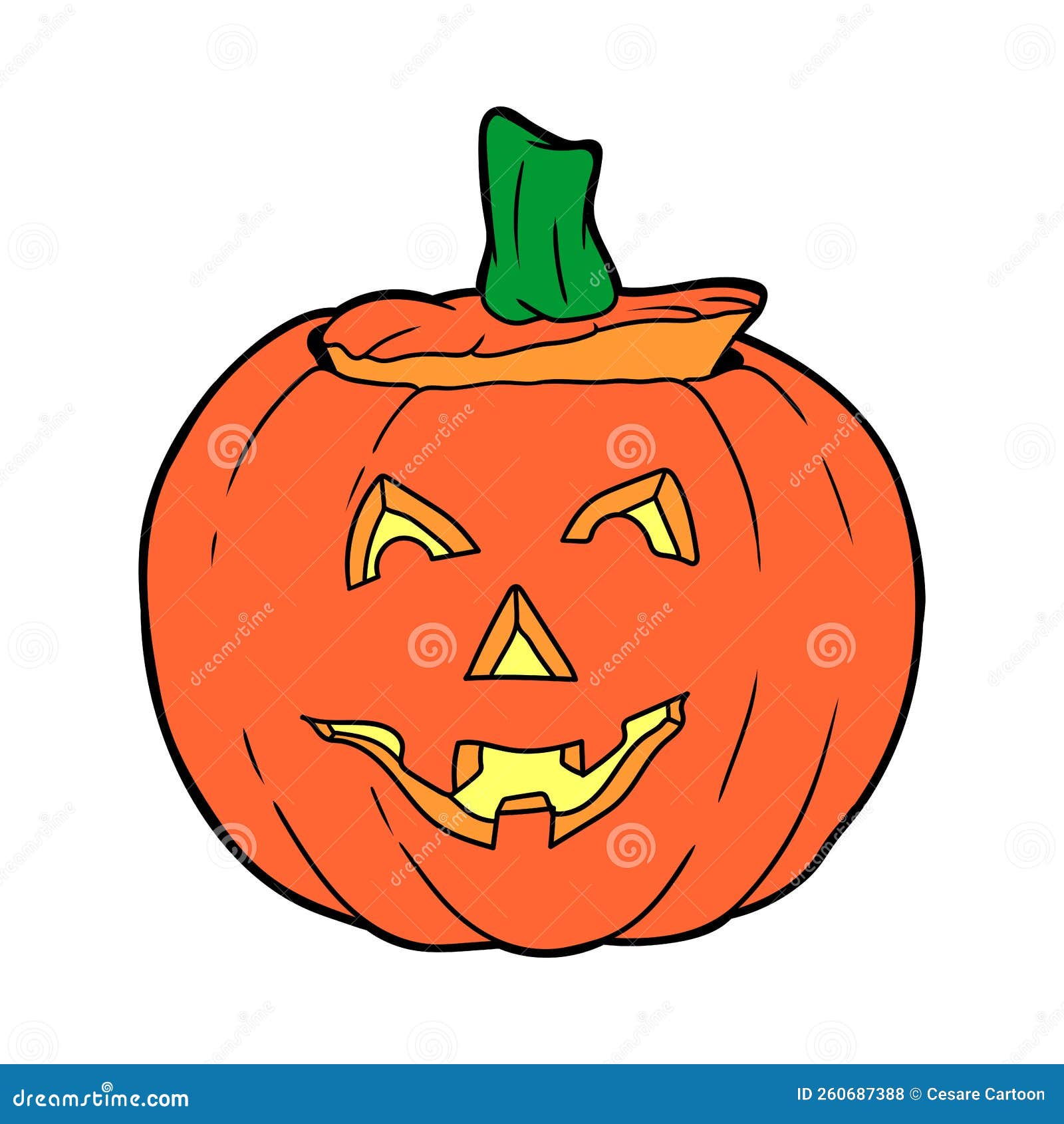 Cartoon jack o lantern stock vector. Illustration of holiday 260687388
