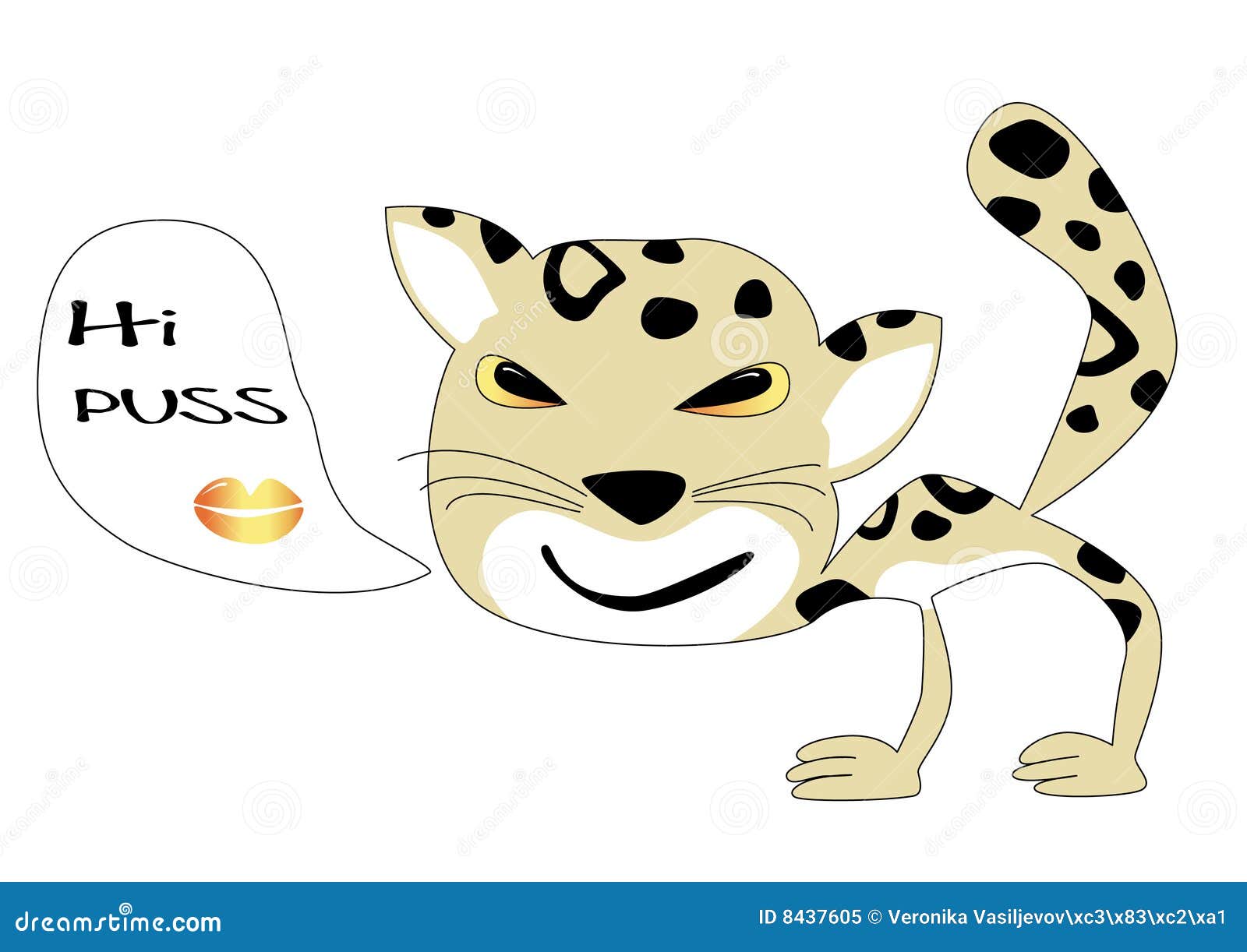 Cartoon jaguar stock vector. Illustration of style, vector - 8437605