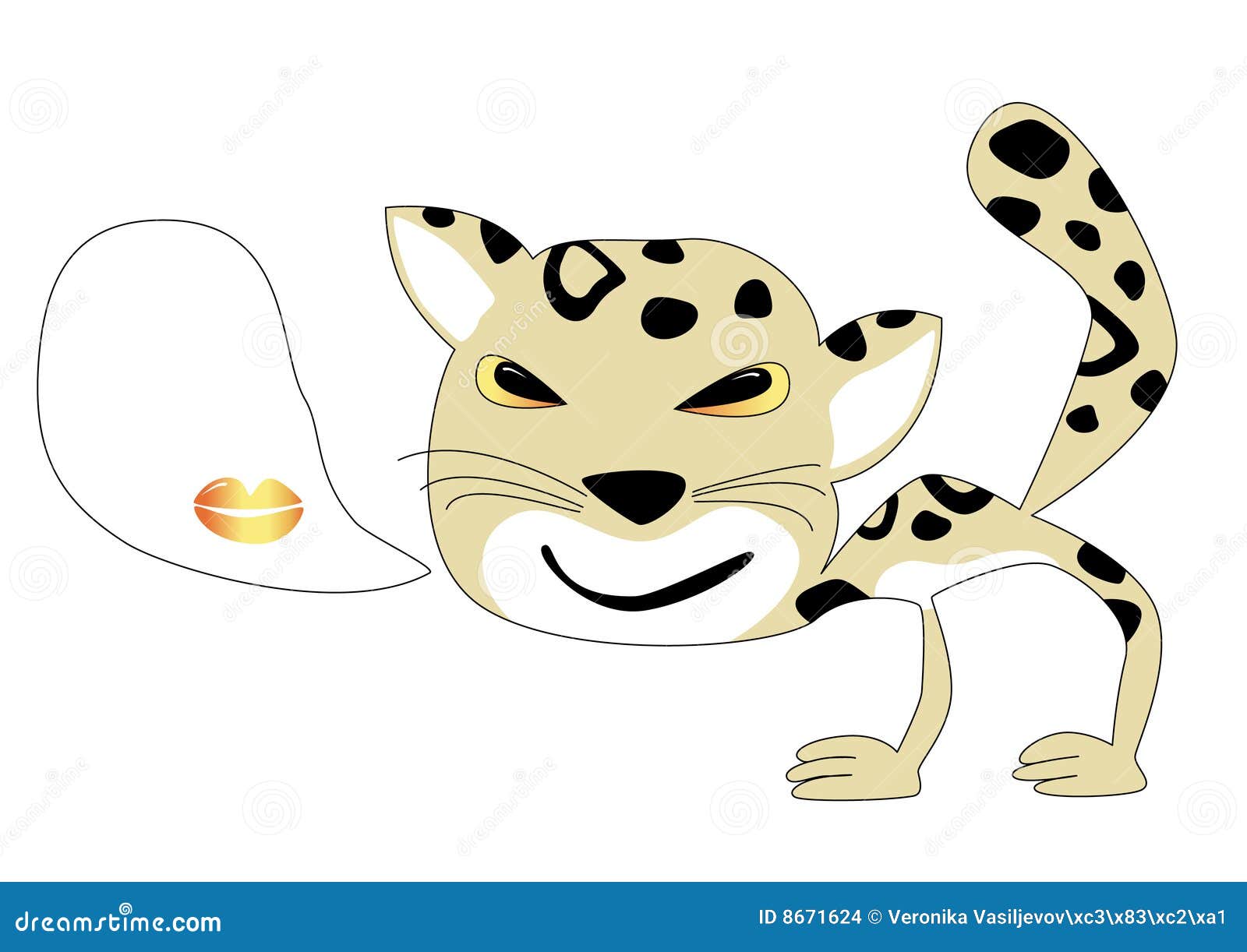 Cartoon jaguar stock illustration. Illustration of design - 8671624