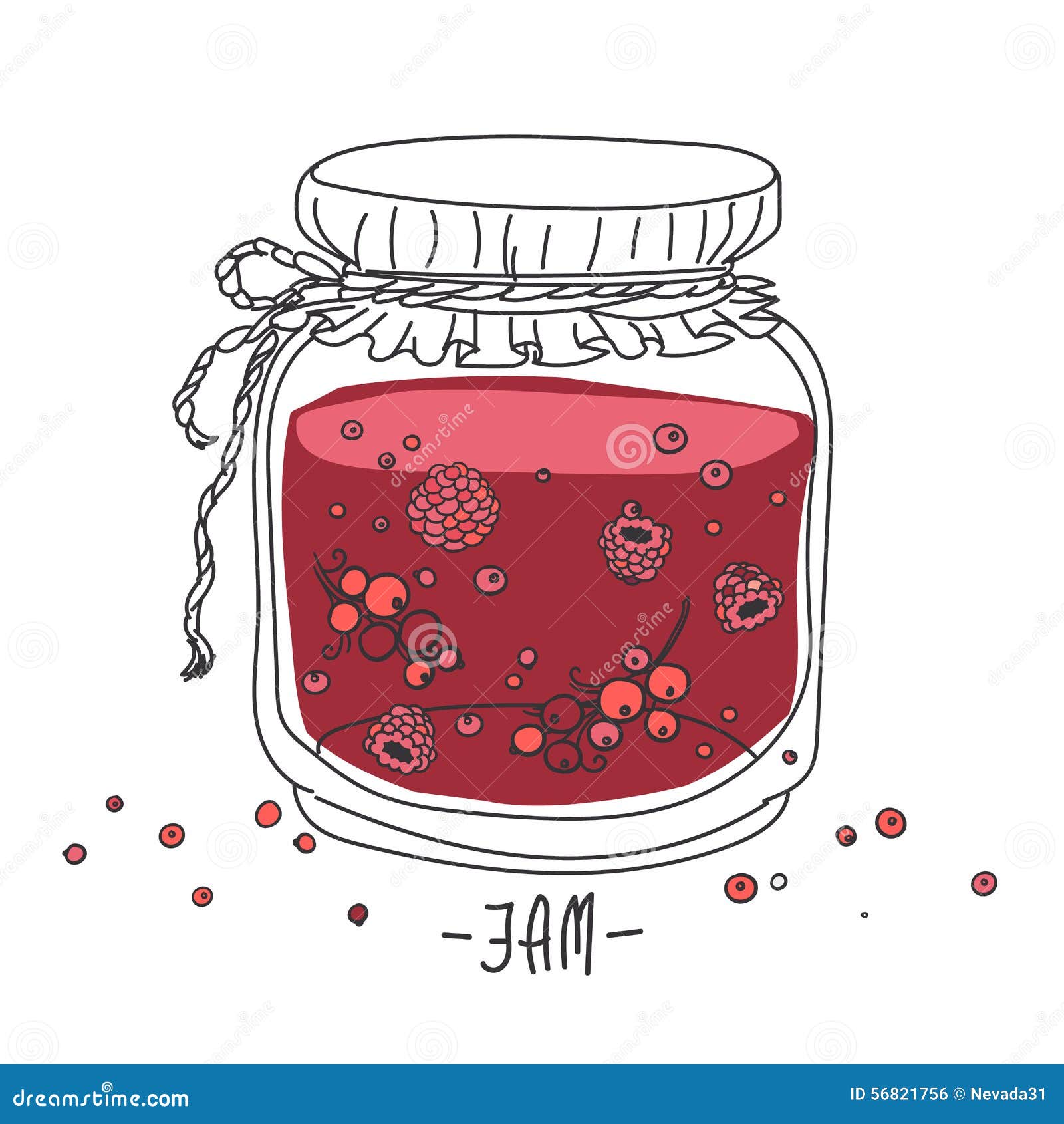 Cartoon jam jar stock illustration. Illustration of cartoon - 56821756