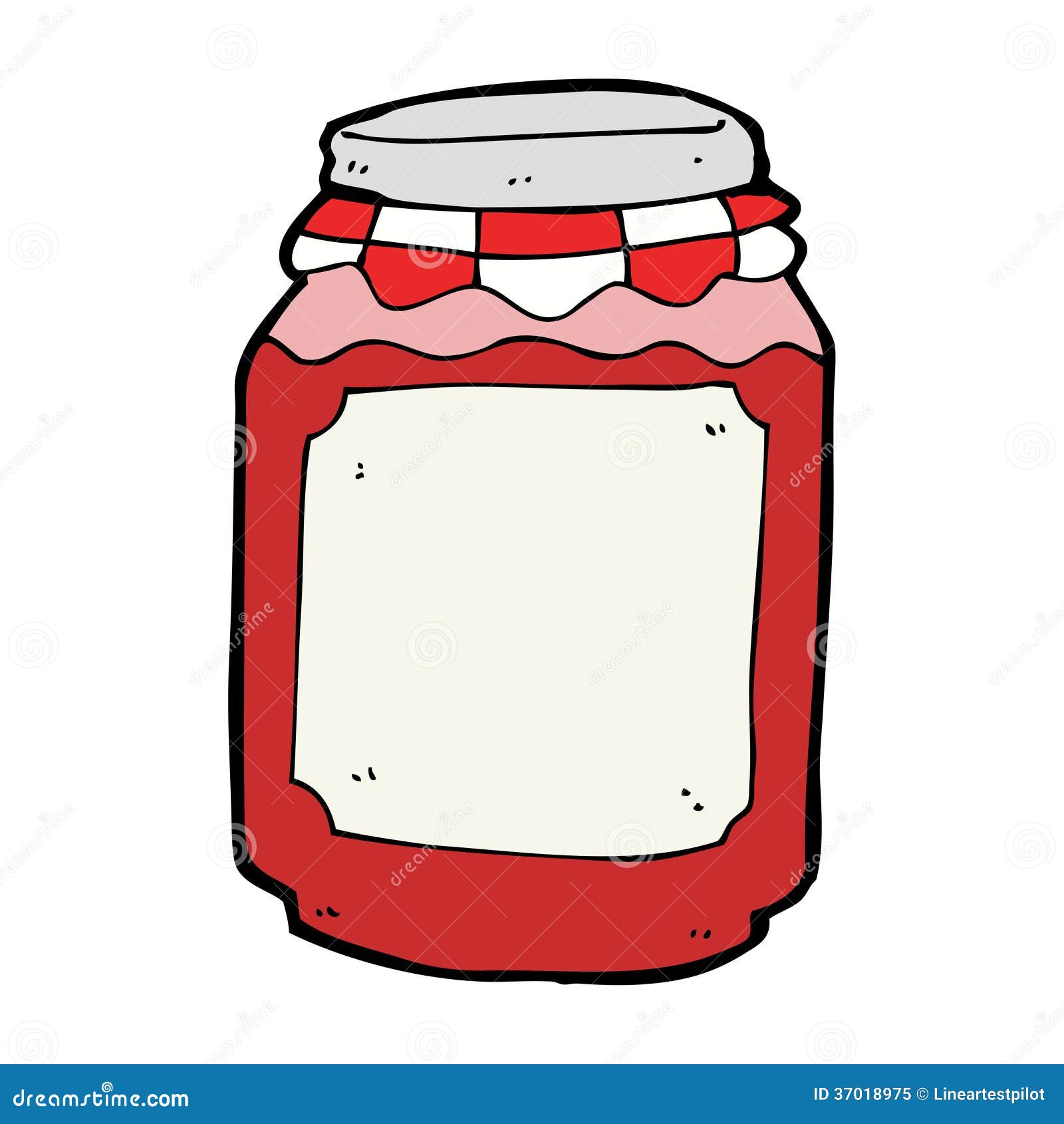 Cartoon jar of jam stock vector. Illustration of funny - 37018975