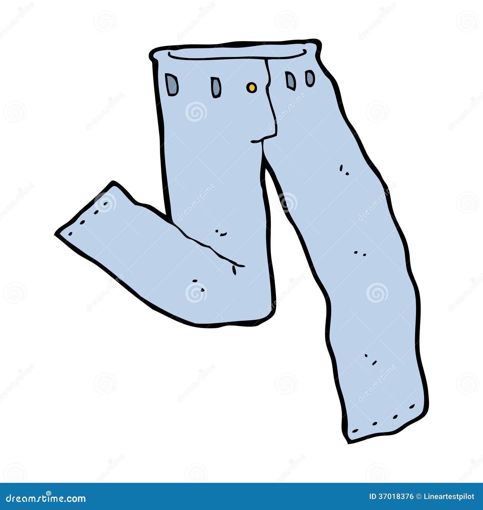 Cartoon jeans stock vector. Illustration of funny, clothes - 37018376