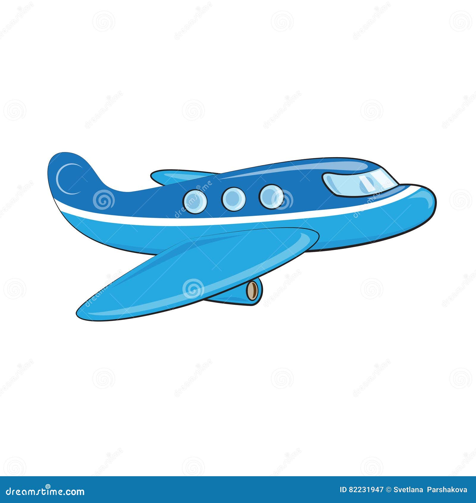 Cartoon jet. stock vector. Illustration of flying, plane - 82231947