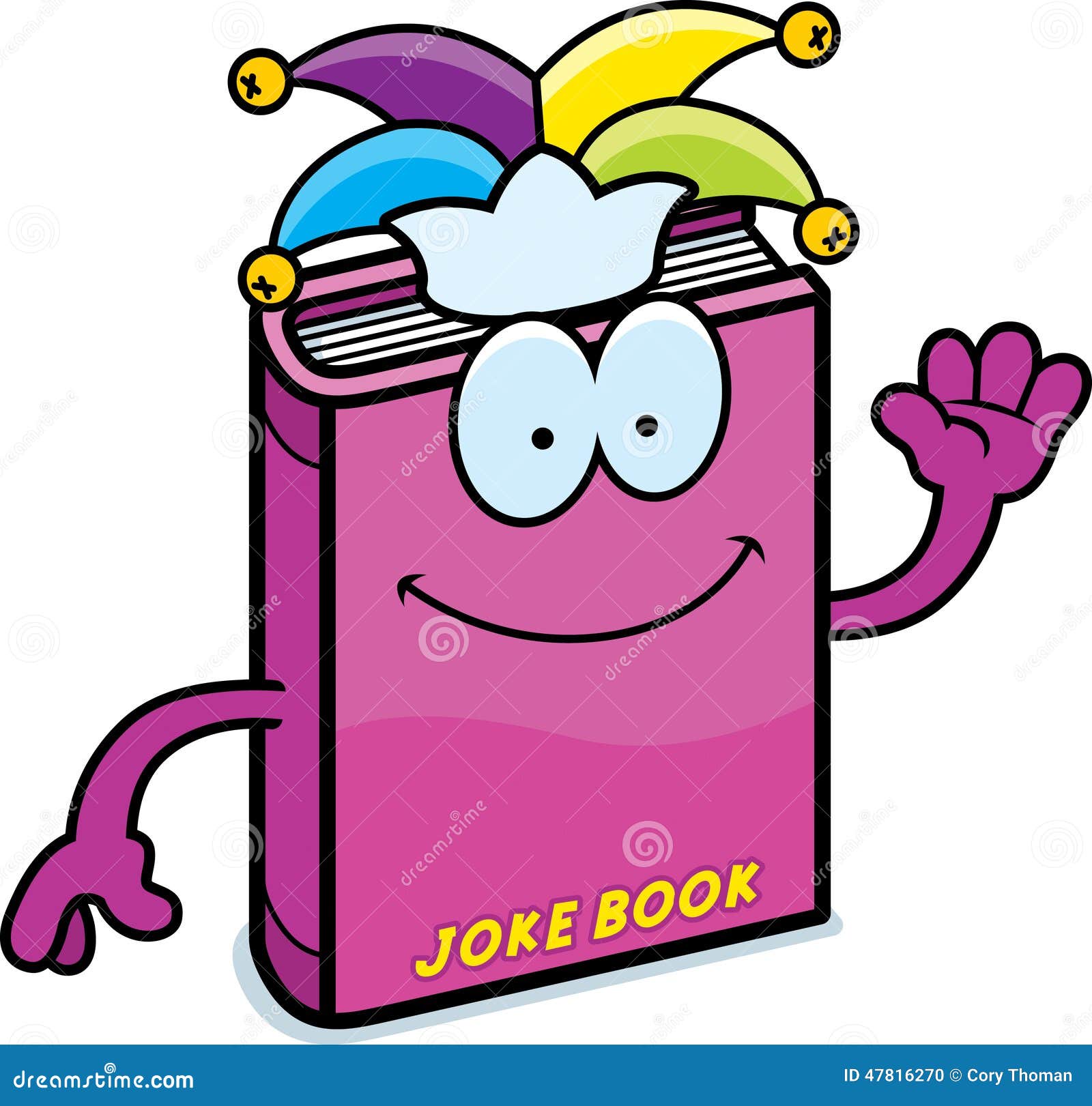 Cartoon Joke Book Waving stock vector. Illustration of jester 47816270