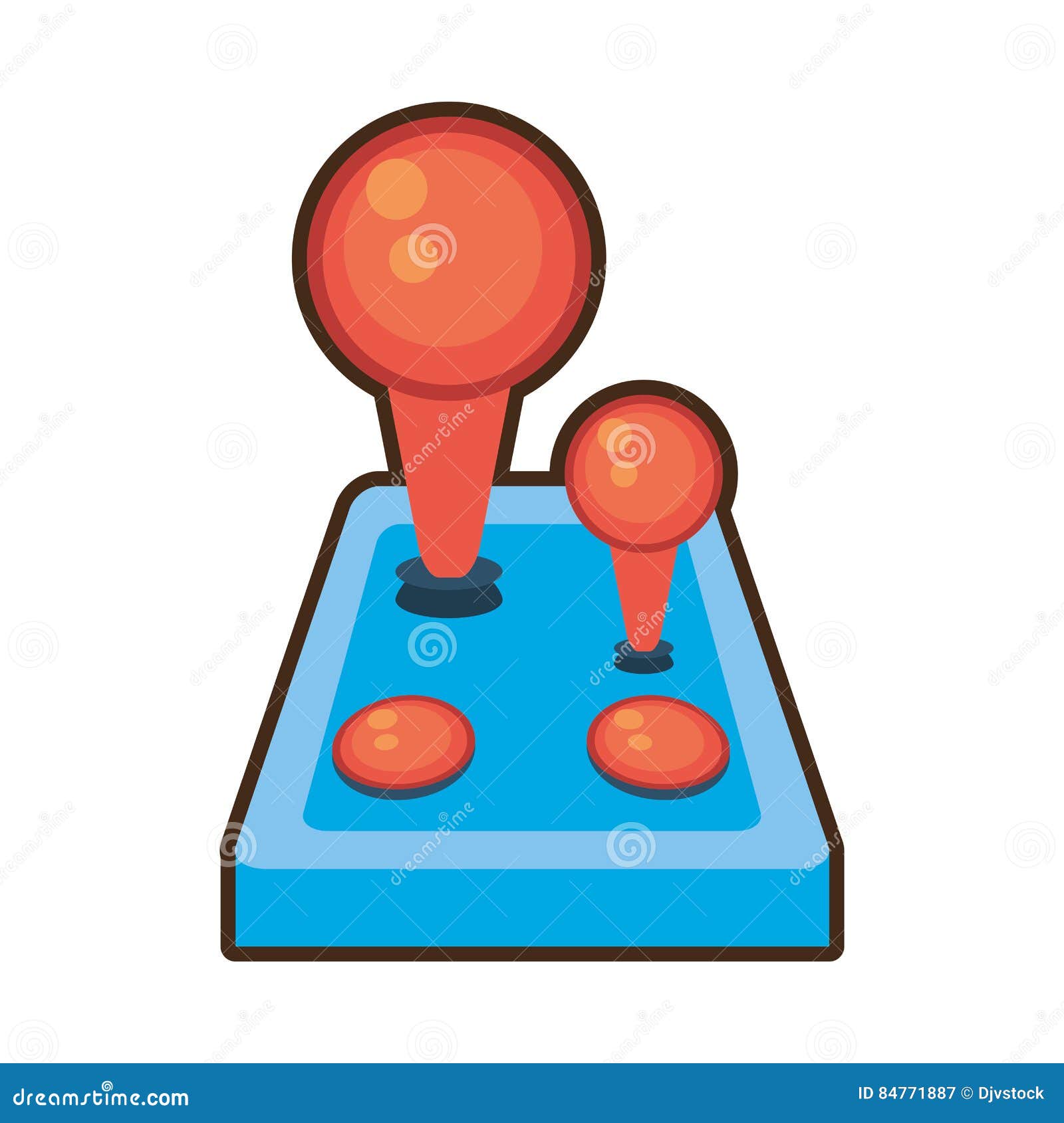 Cartoon Joystick Controller Retro Game Stock Vector - Illustration of  technology, arcade: 84771887