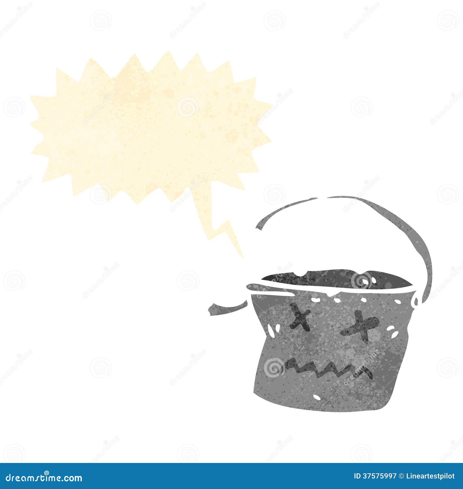 Cartoon kicked bucket stock vector. Illustration of clip 37575997