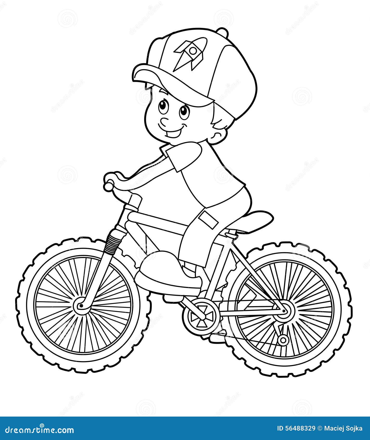 kid bike coloring pages