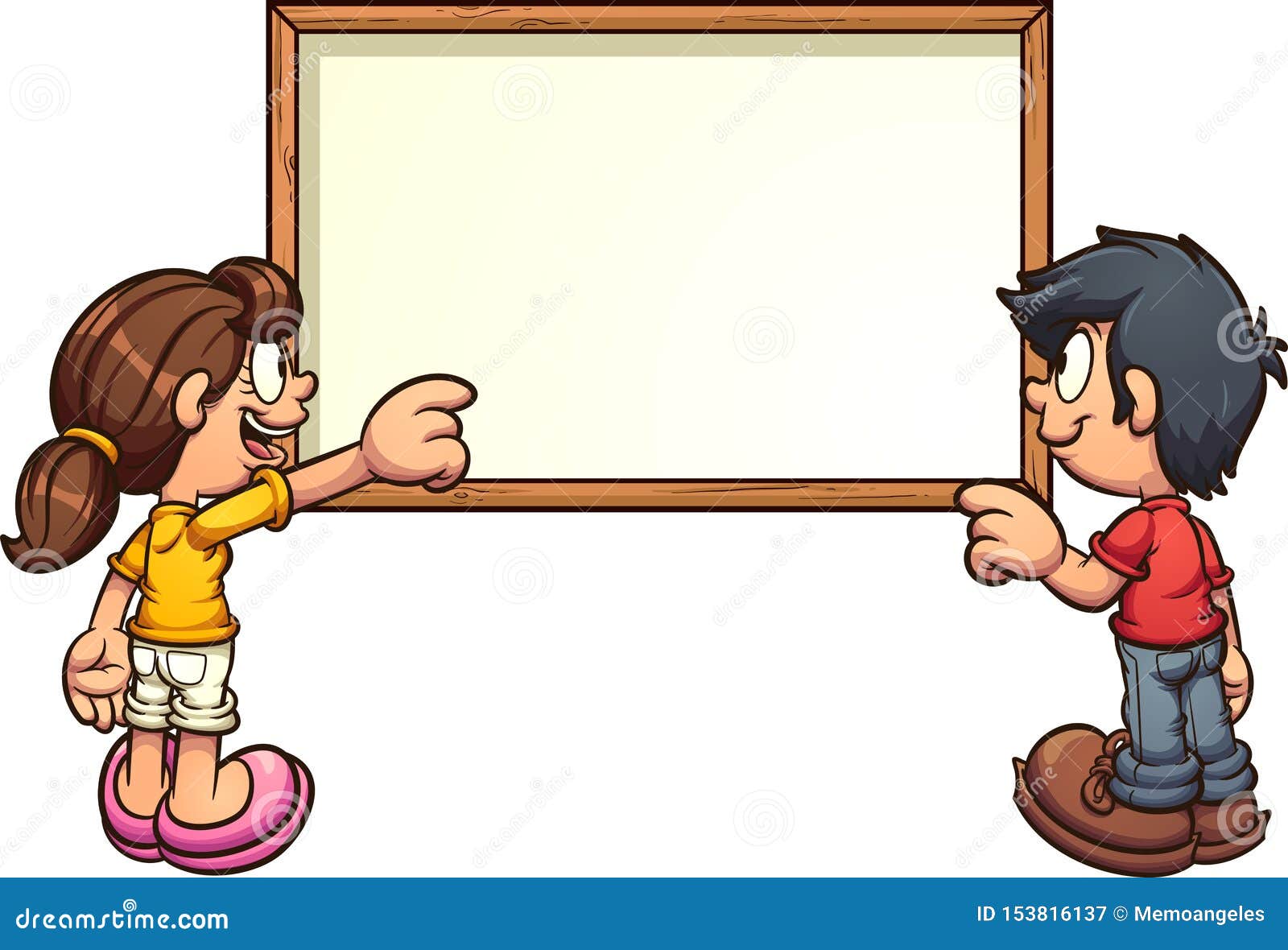 Cartoon Kids Back View Pointing at Empty White Board Stock Vector - Illustration of layers, back: 153816137 Cartoon Kids Back View Pointing at Empty White Board Stock Vector - Illustration of layers, back: 153816137