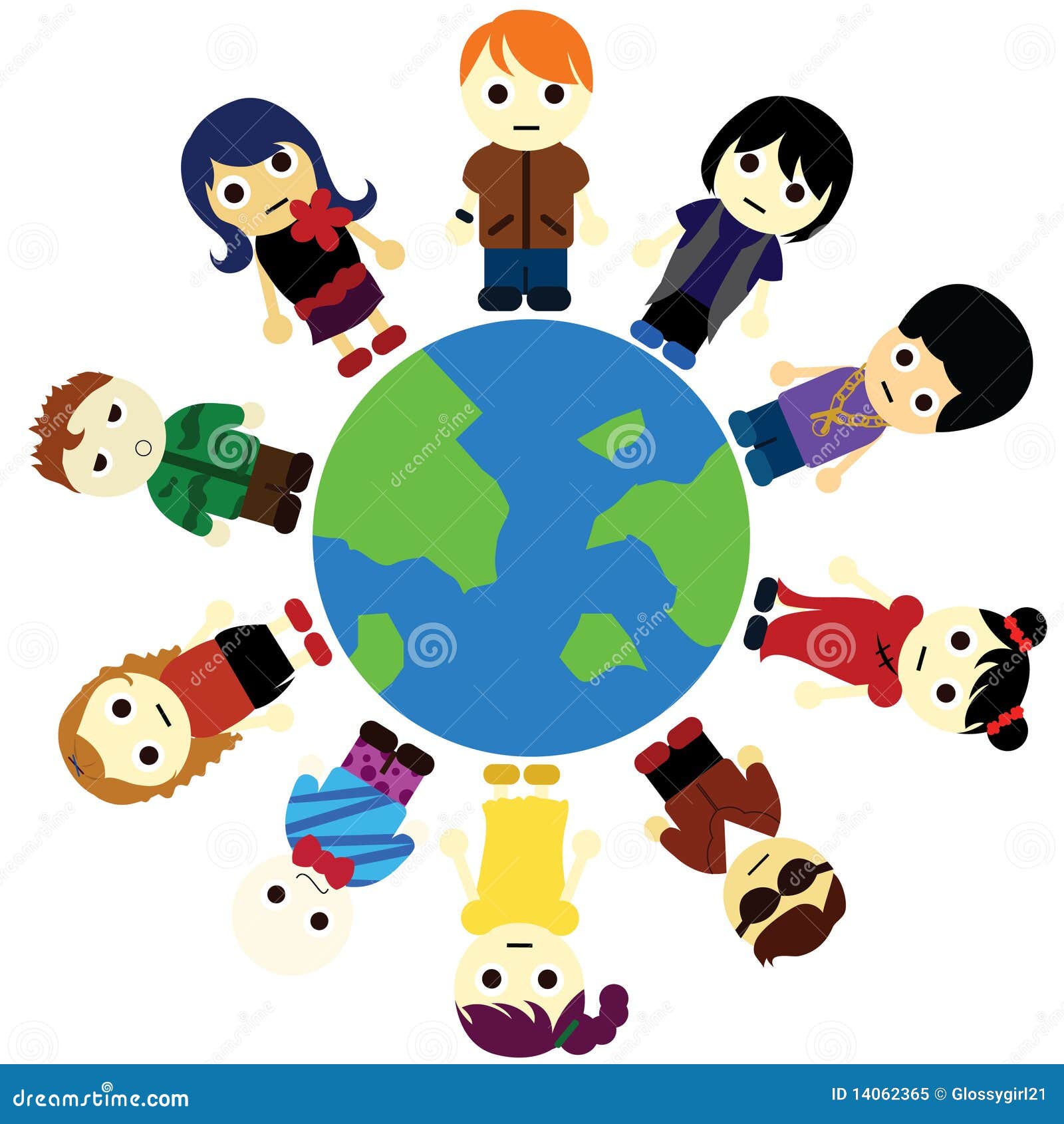 Cartoon Kids Unity stock vector. Illustration of energy - 14062365