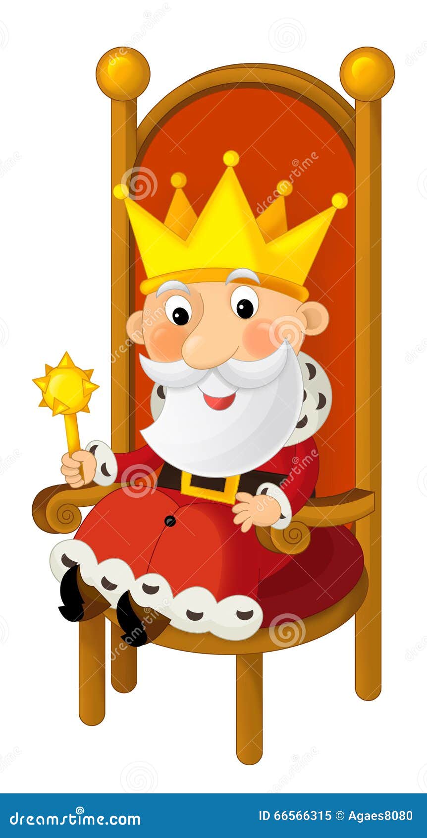 Cartoon king walking - stock illustration. Image of throne - 66566315