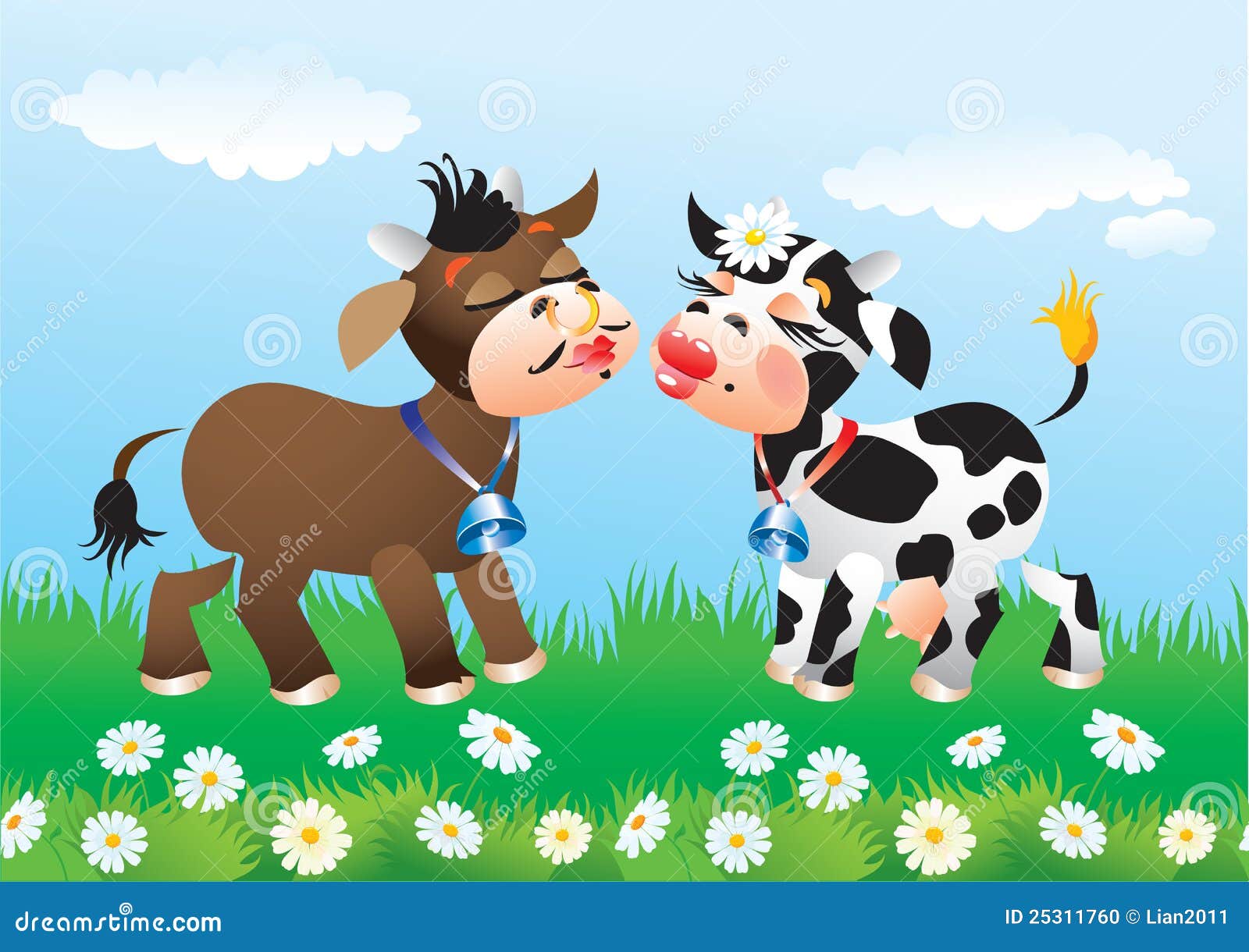 cow kisses clipart - photo #5