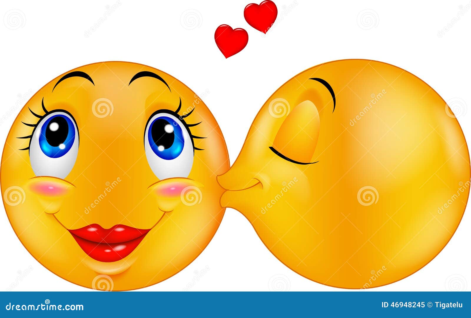 Cartoon Kissing emoticon stock vector. Illustration of girlfriend - 46948245 Cartoon Kissing emoticon stock vector. Illustration of girlfriend - 46948245