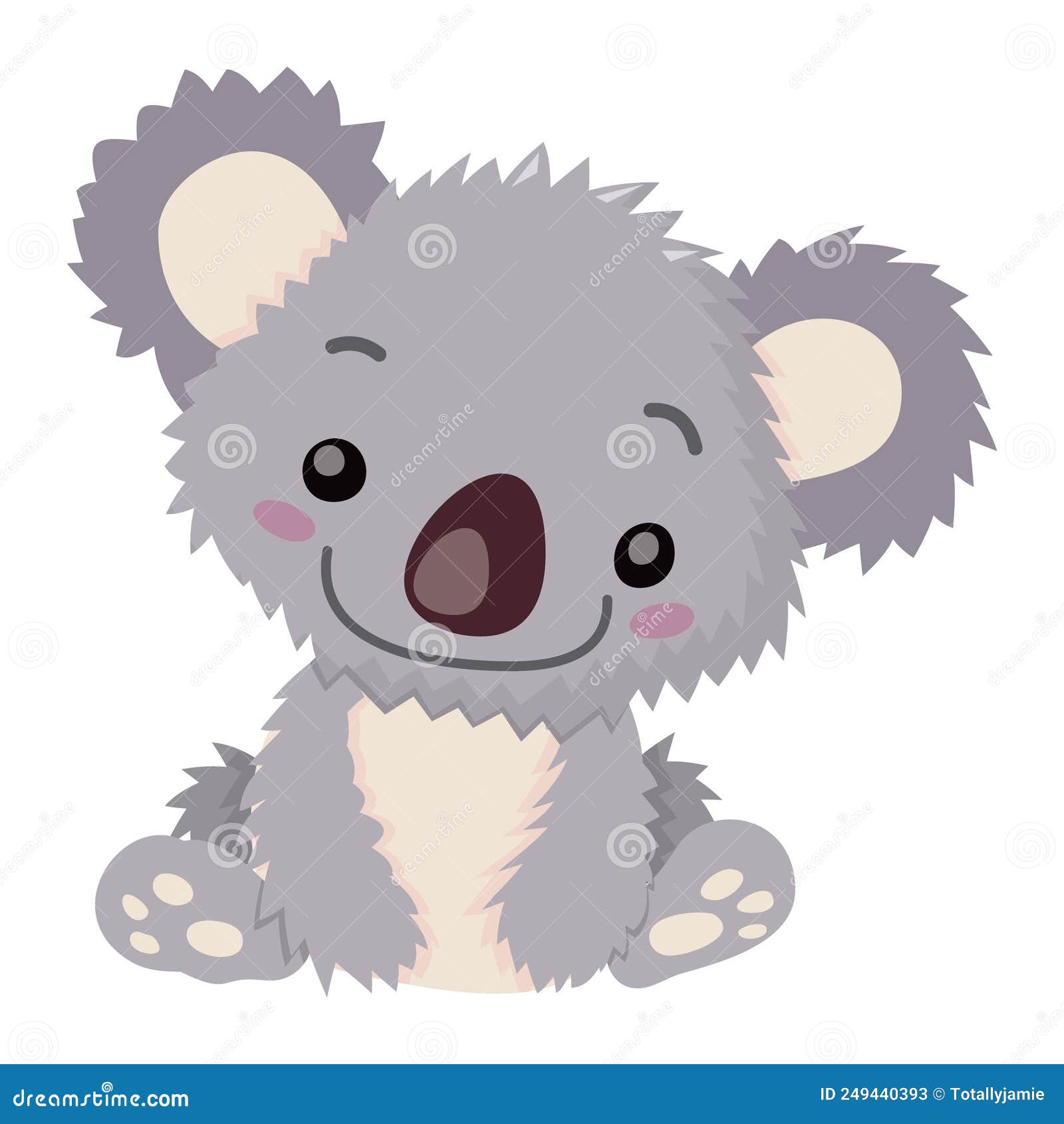Cartoon Koala Bear stock vector. Illustration of furry 249440393