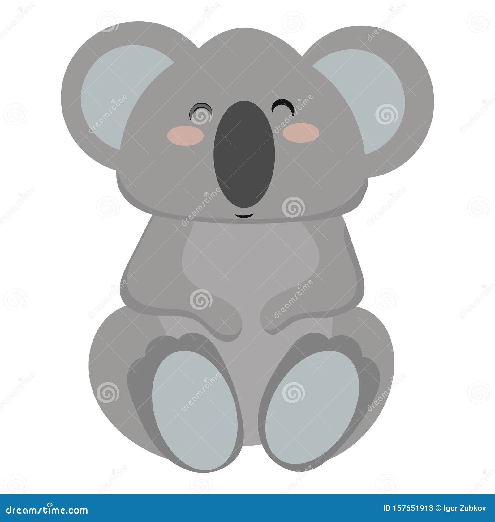 Cartoon  Illustration of a Koala. Drawing Animal for Children.  Zoo for Kids. Stock Vector - Illustration of mammal, chubby: 157651913