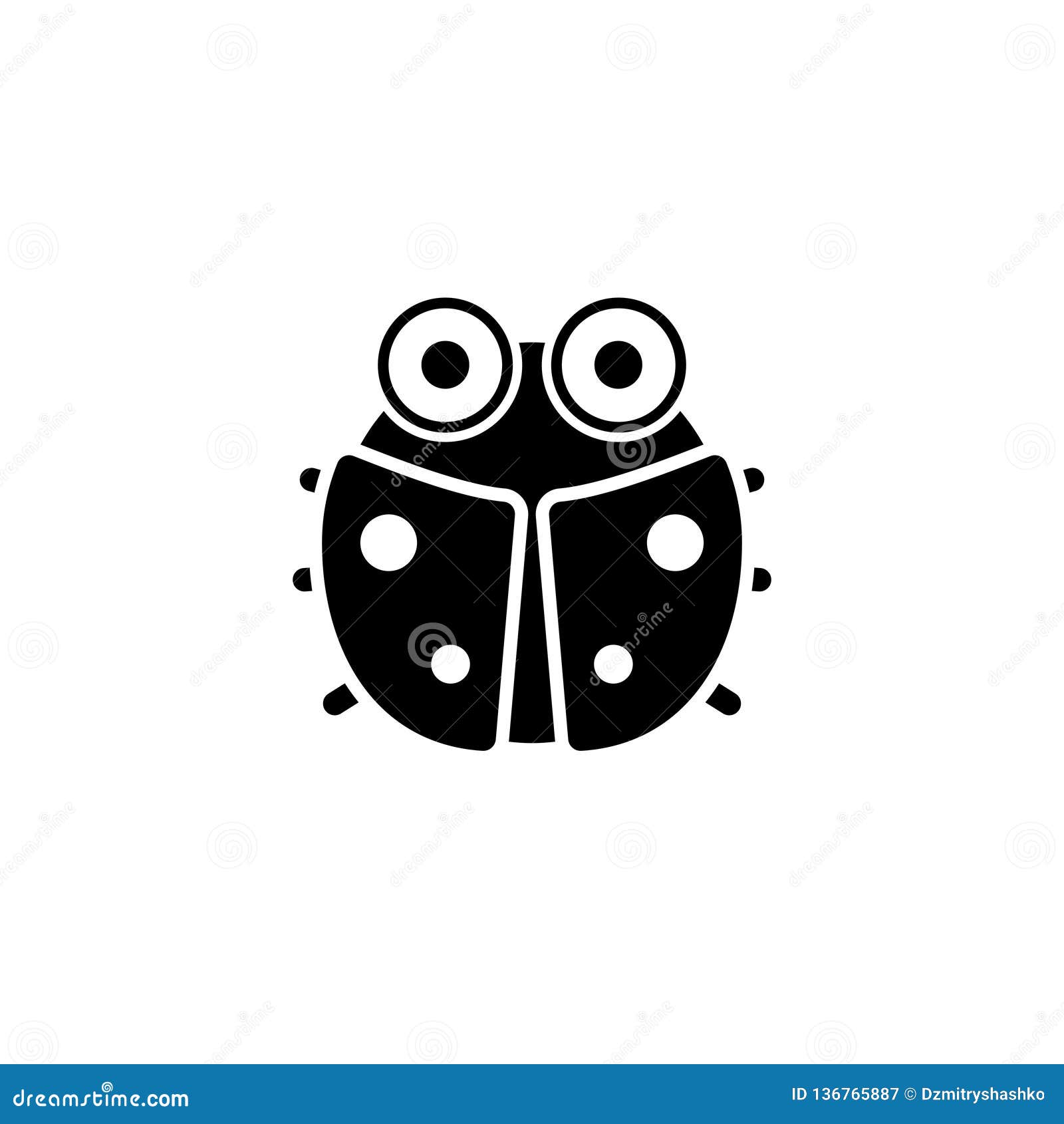 Download Cartoon Ladybug Silhouette Icon Stock Vector ...