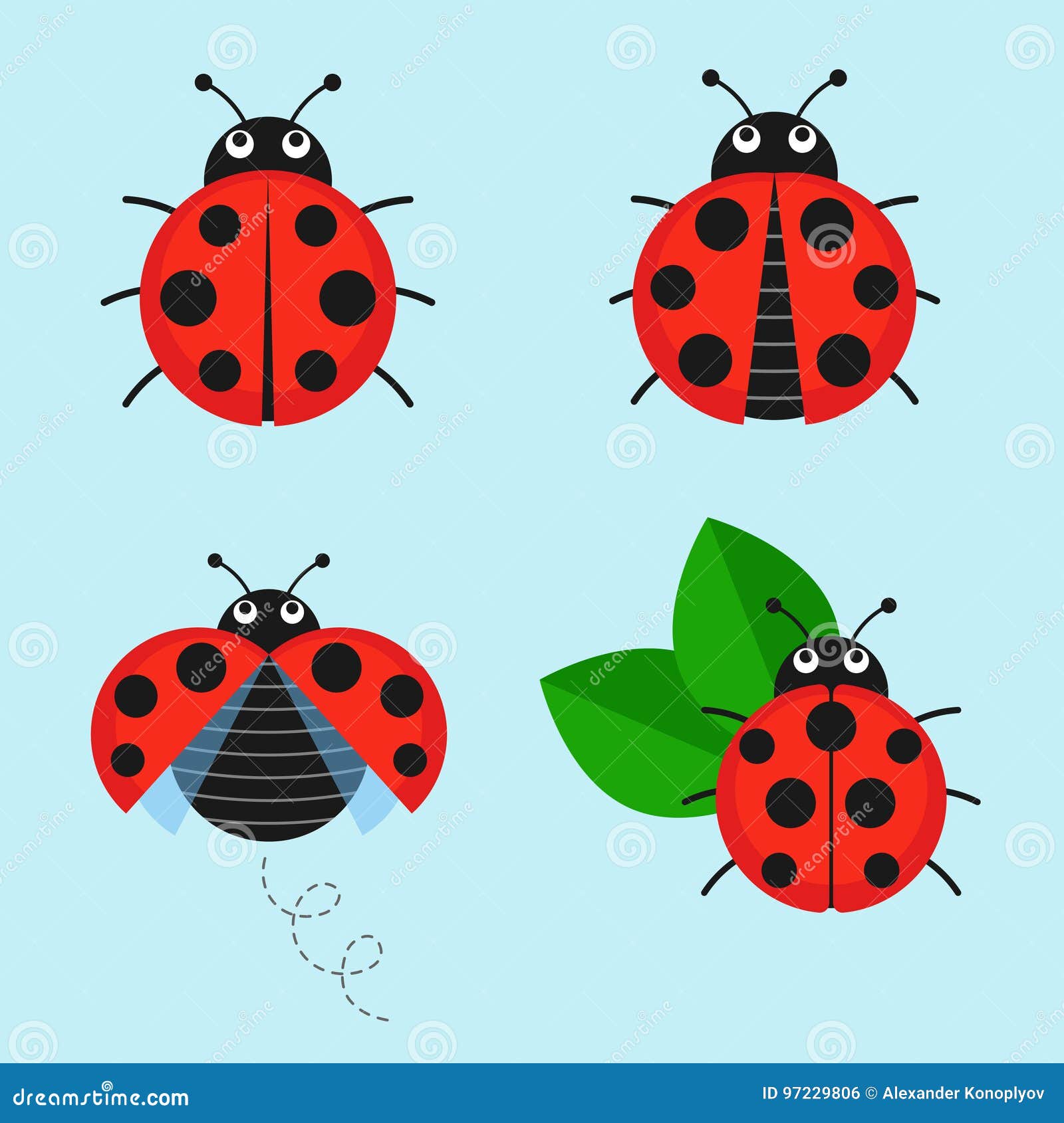 Free Vector  Cute ladybug animal cartoon sticker