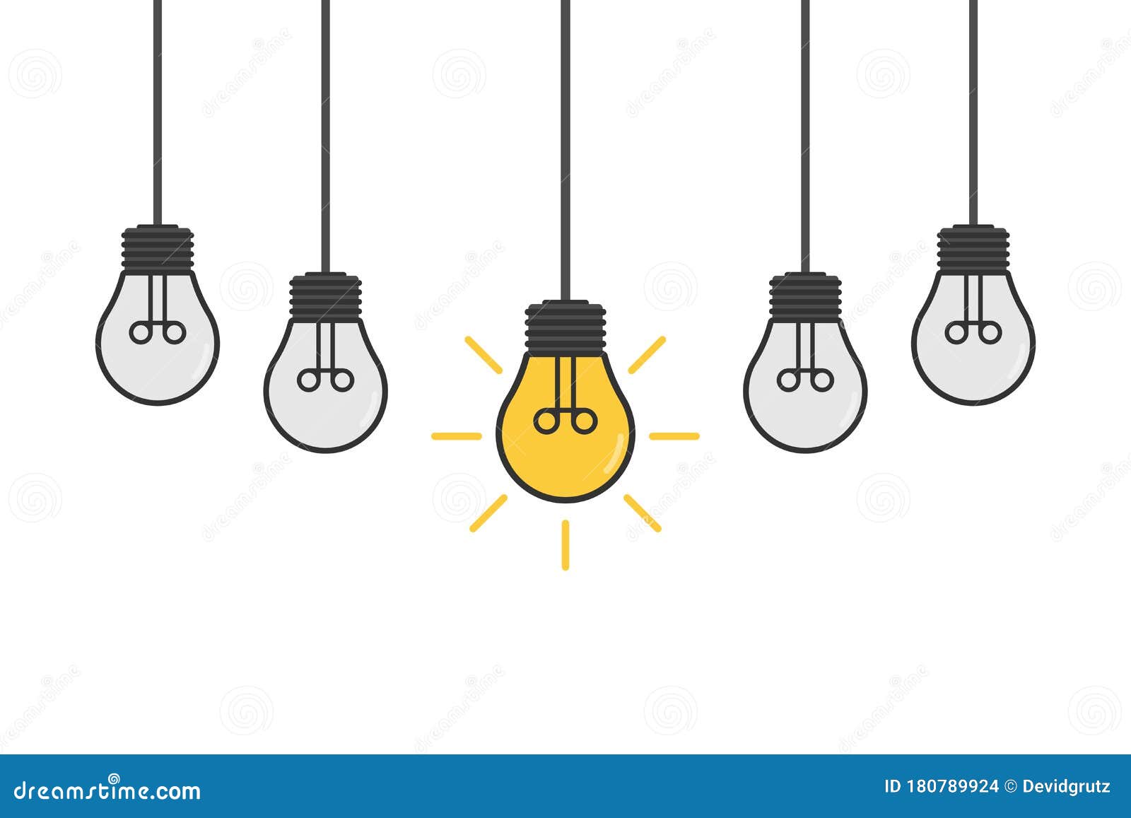 Cartoon Lamps. Bulb Light Icon - Idea Sign, Solution. Electricity, Shine  Stock Vector - Illustration of button, cute: 180789924