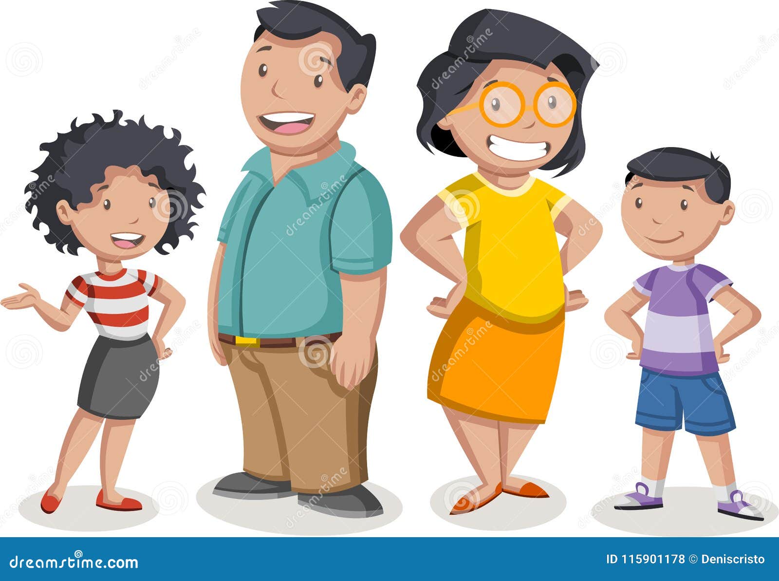 cartoon latin family.