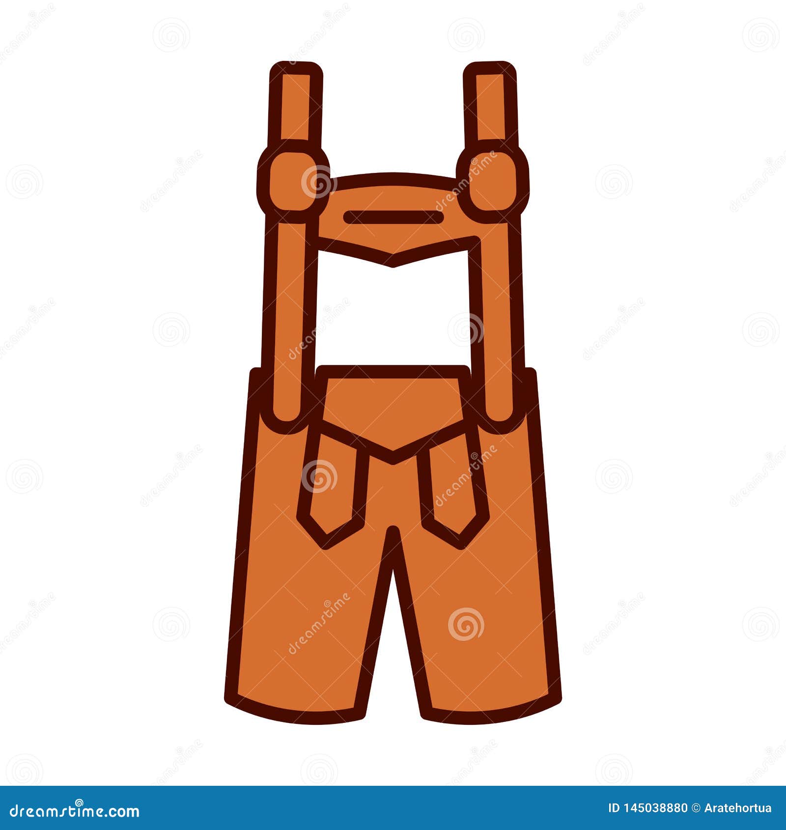 cartoon lederhosen emoji icon 
