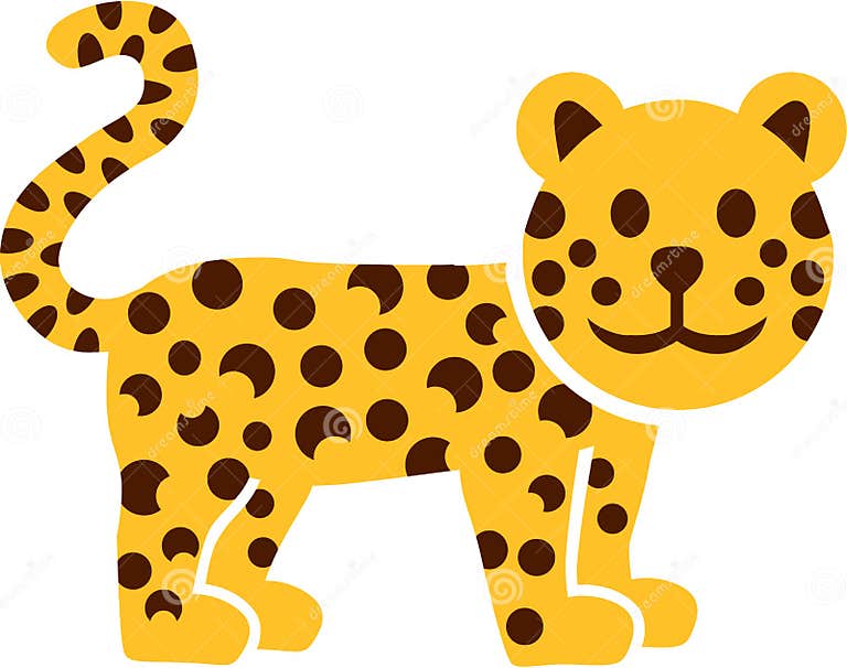Cartoon Leopard Gepard Stock Vector Illustration Of Pictogram 107177931