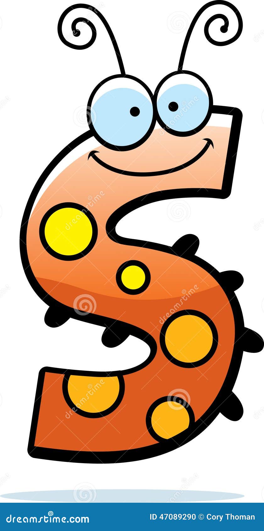 Cartoon Letter S Bug stock vector. Illustration of cartoon - 47089290