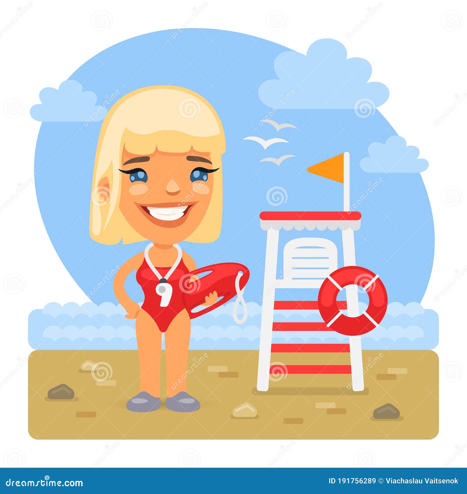 cartoon lifeguard clipart