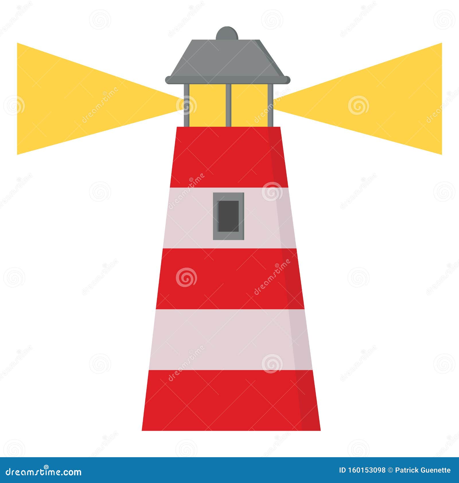 A Cartoon Lighthouse Vector or Color Illustration Stock Vector